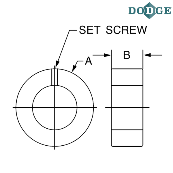 010078 DODGE - 1 5/16 SPLIT IRON COLLAR