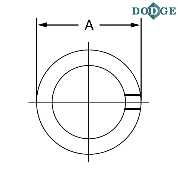 040006 DODGE - 1/2 SOLID STEEL COLLAR