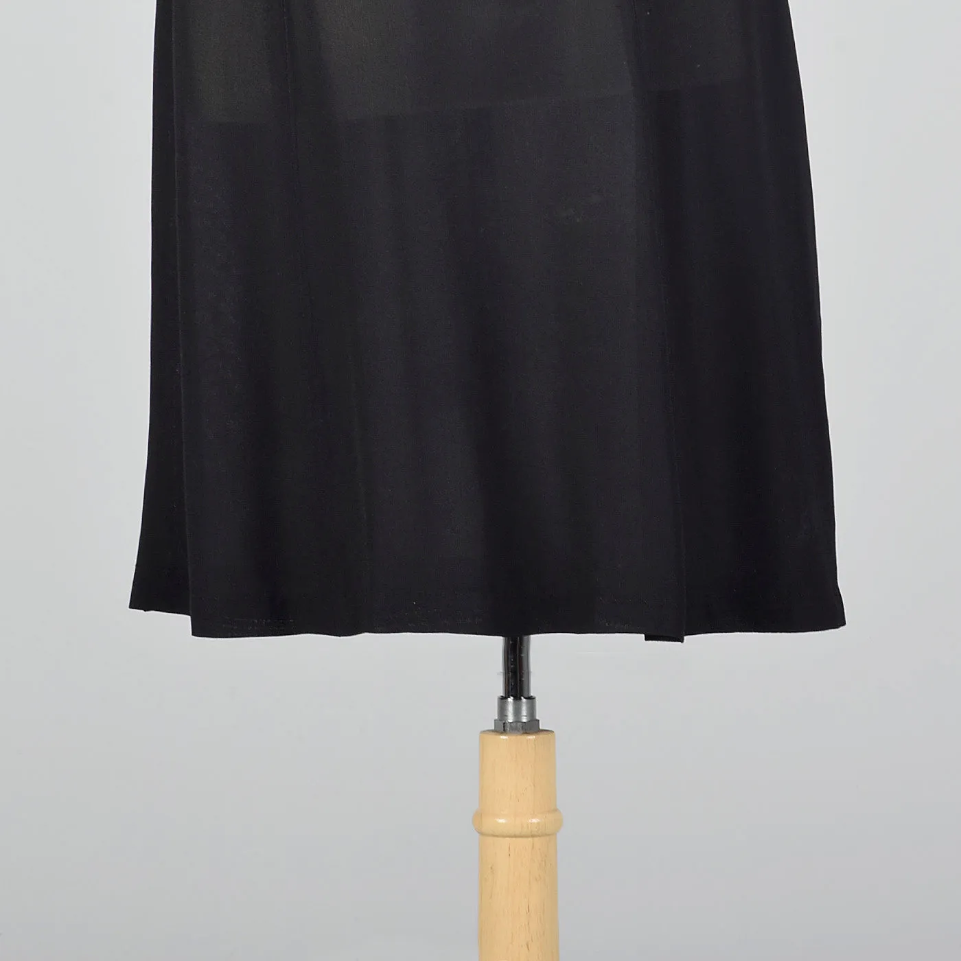 1940s Sheer Black Skirt Suit