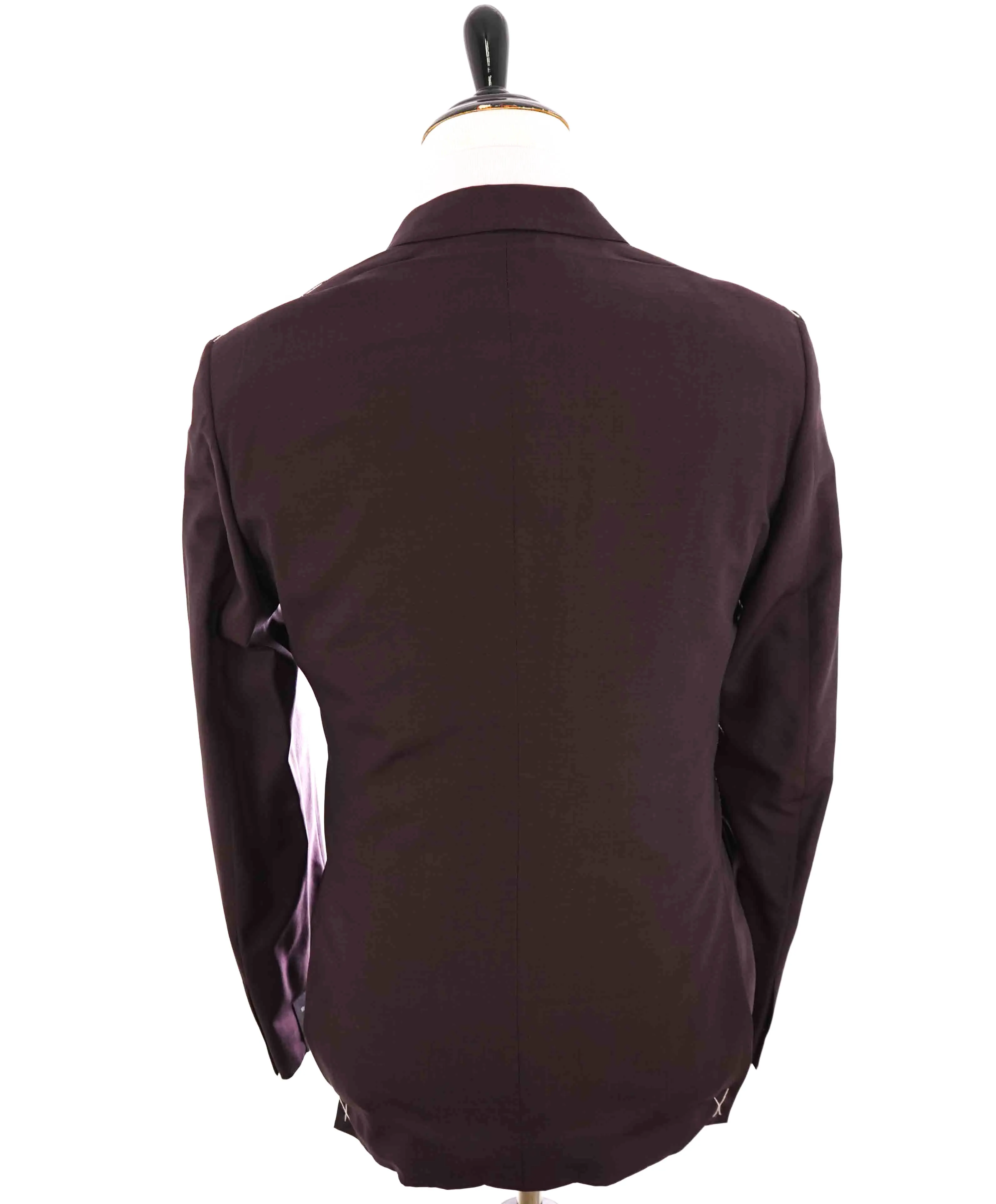 $3,295 ERMENEGILDO ZEGNA -“LEGGERISSIMO" SILK BURGUNDY Red Blazer - 42R
