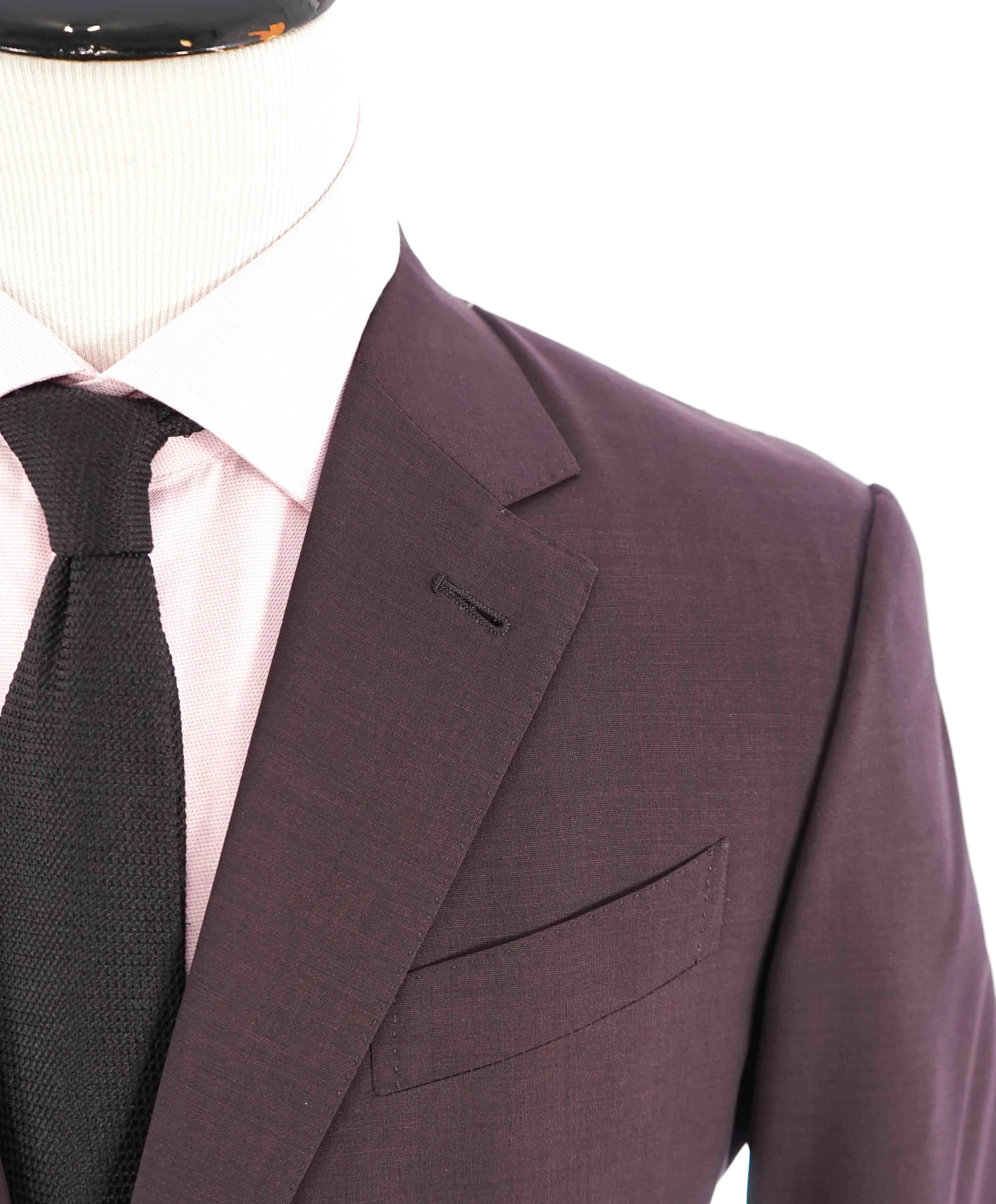 $3,295 ERMENEGILDO ZEGNA -“LEGGERISSIMO" SILK BURGUNDY Red Blazer - 42R
