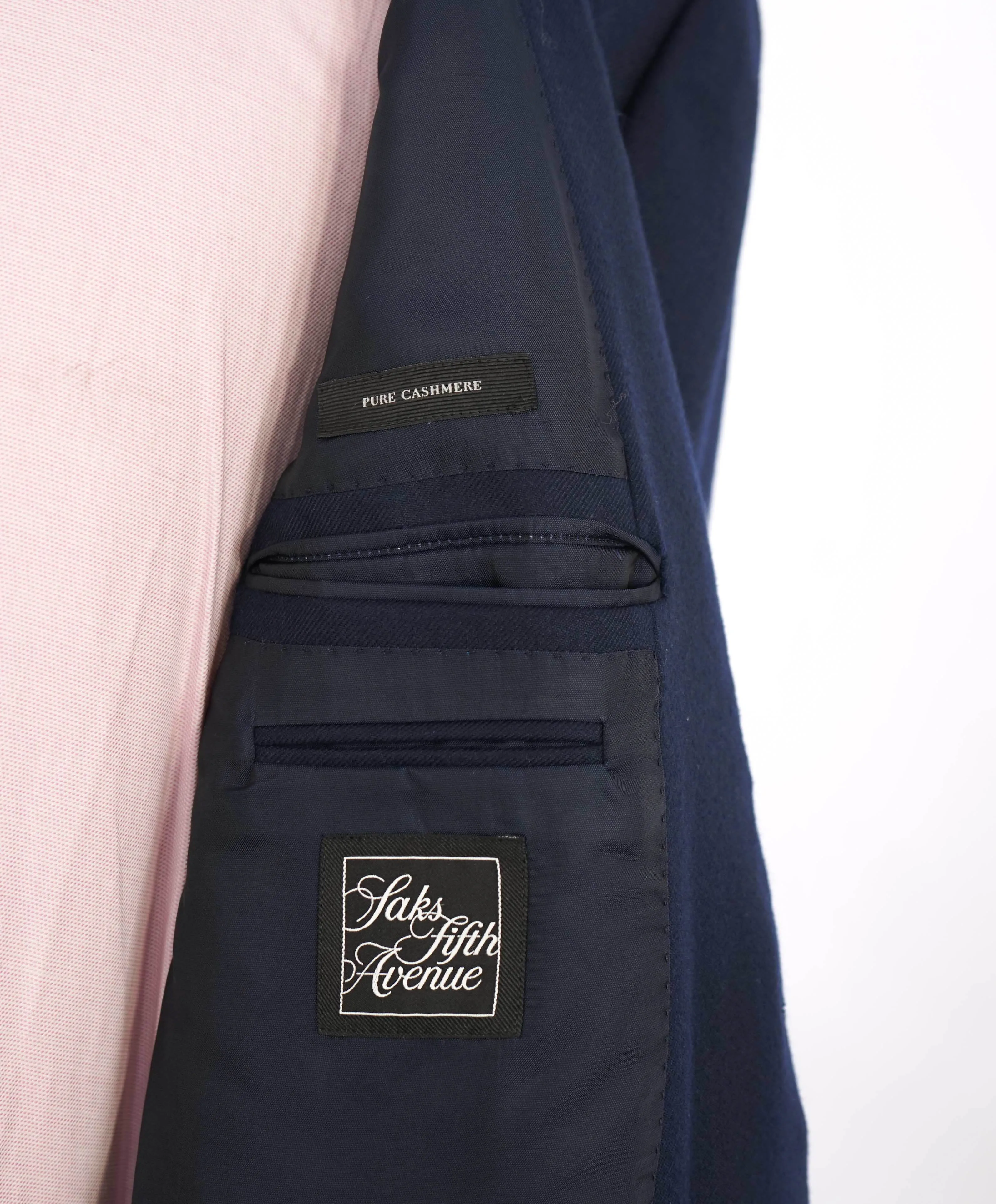 $3,490 ERMENEGILDO ZEGNA - Navy "PURE CAHSMERE" Blazer - 48L