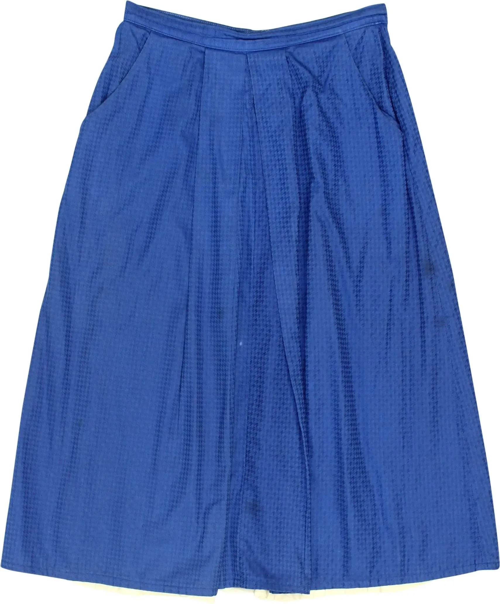 70s Blue Pleated Skirt