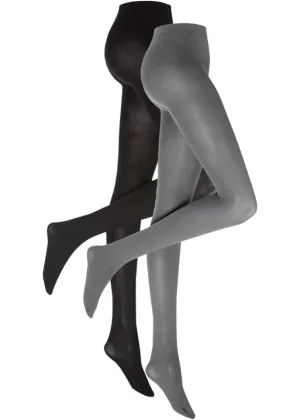 80 den tights (2 pieces per pack) Bpc Bonprix Collection, black