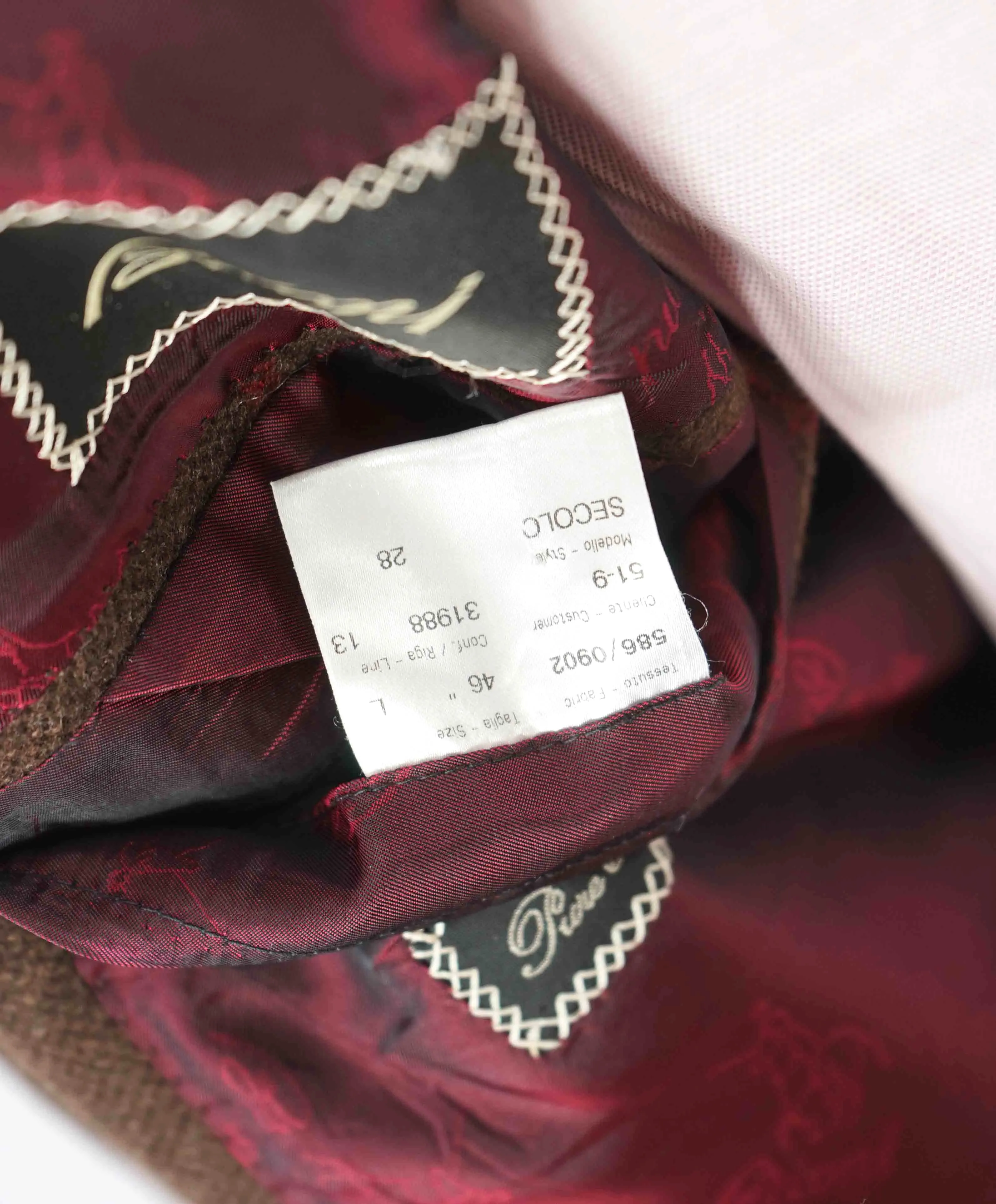 $8,450 BRIONI -"PURE CASHMERE" PATCH POCKET Windowpane Blazer - 46L