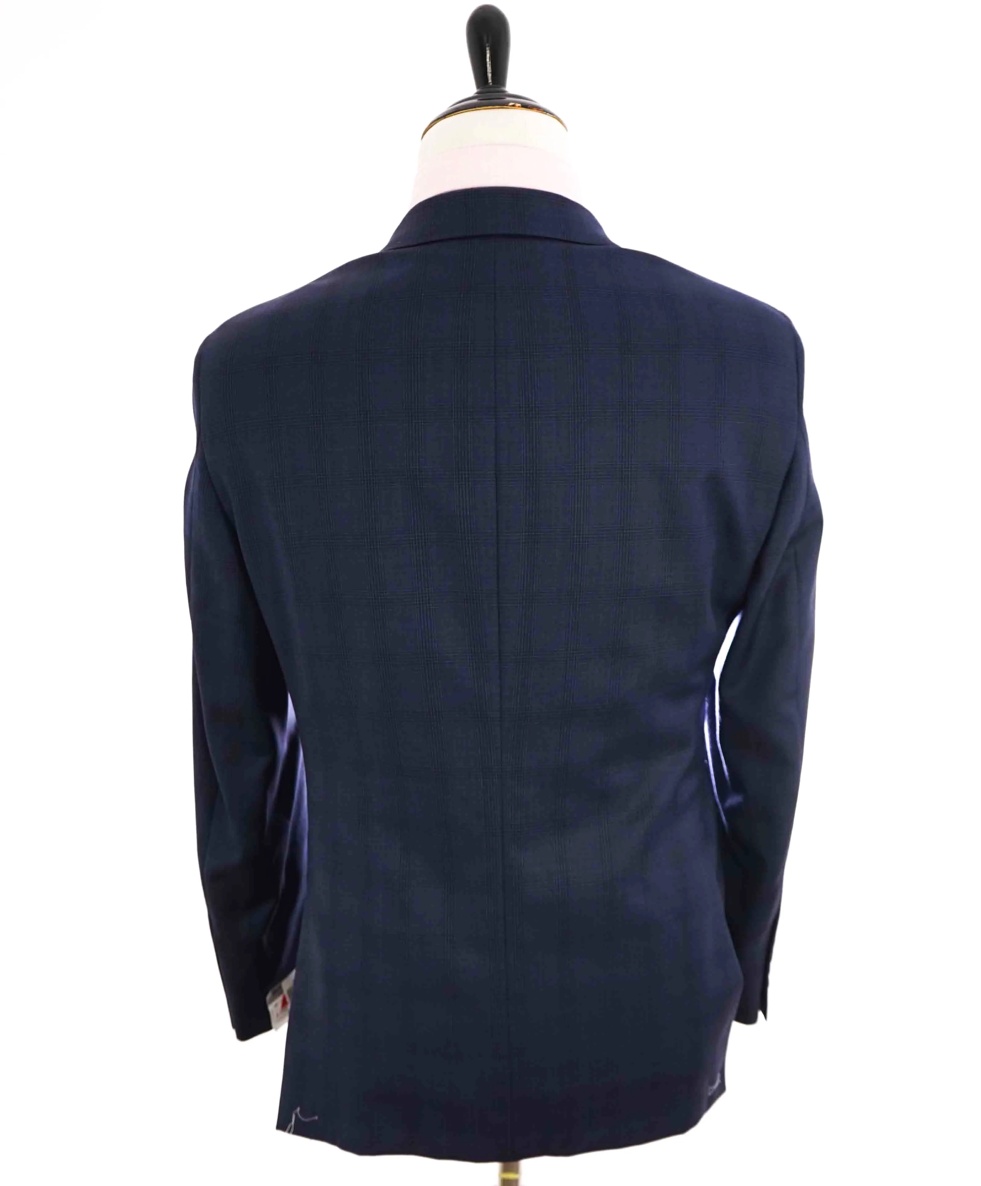$895 HICKEY FREEMAN - Blue Tonal Check Plaid WOOL Blazer - 40S