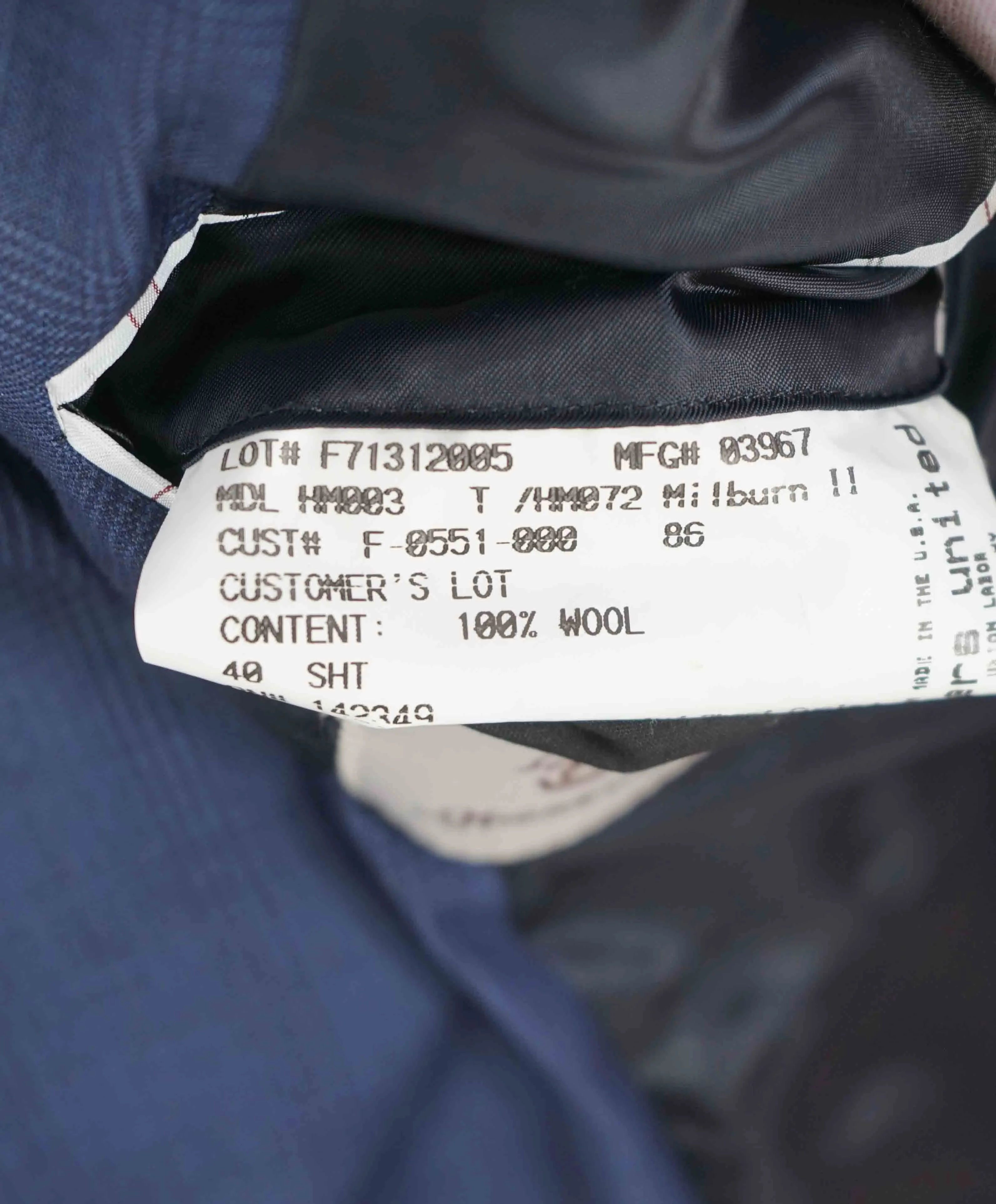 $895 HICKEY FREEMAN - Blue Tonal Check Plaid WOOL Blazer - 40S