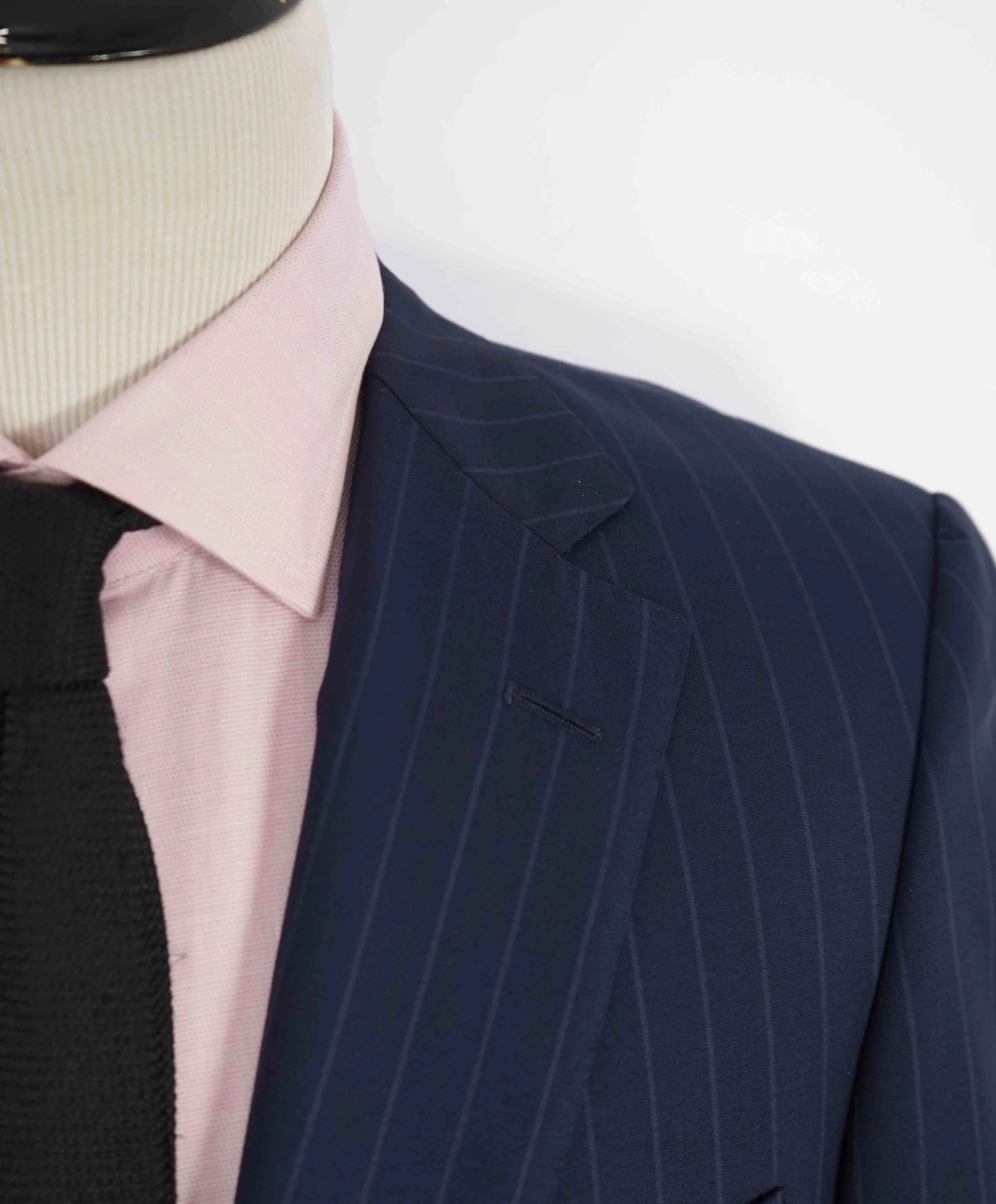 $995 SAMUELSOHN - SUPER 120's Blue Stripe Premium Grade Blazer - 42R