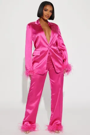 Acting Extra Pant Set - Hot Pink