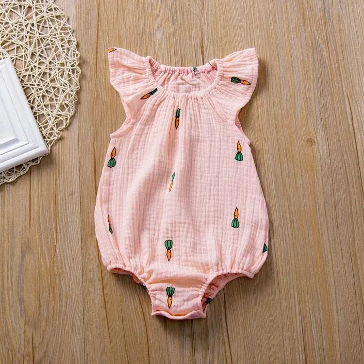 Adorable Cartoon Print Jumpsuit for Baby Girls