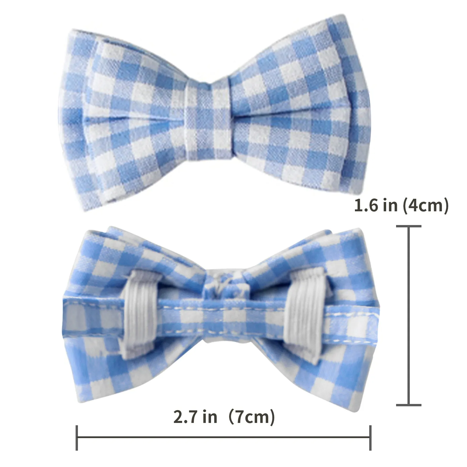 Aiitle Cute Plaid Bow Tie Purple Cat Collar
