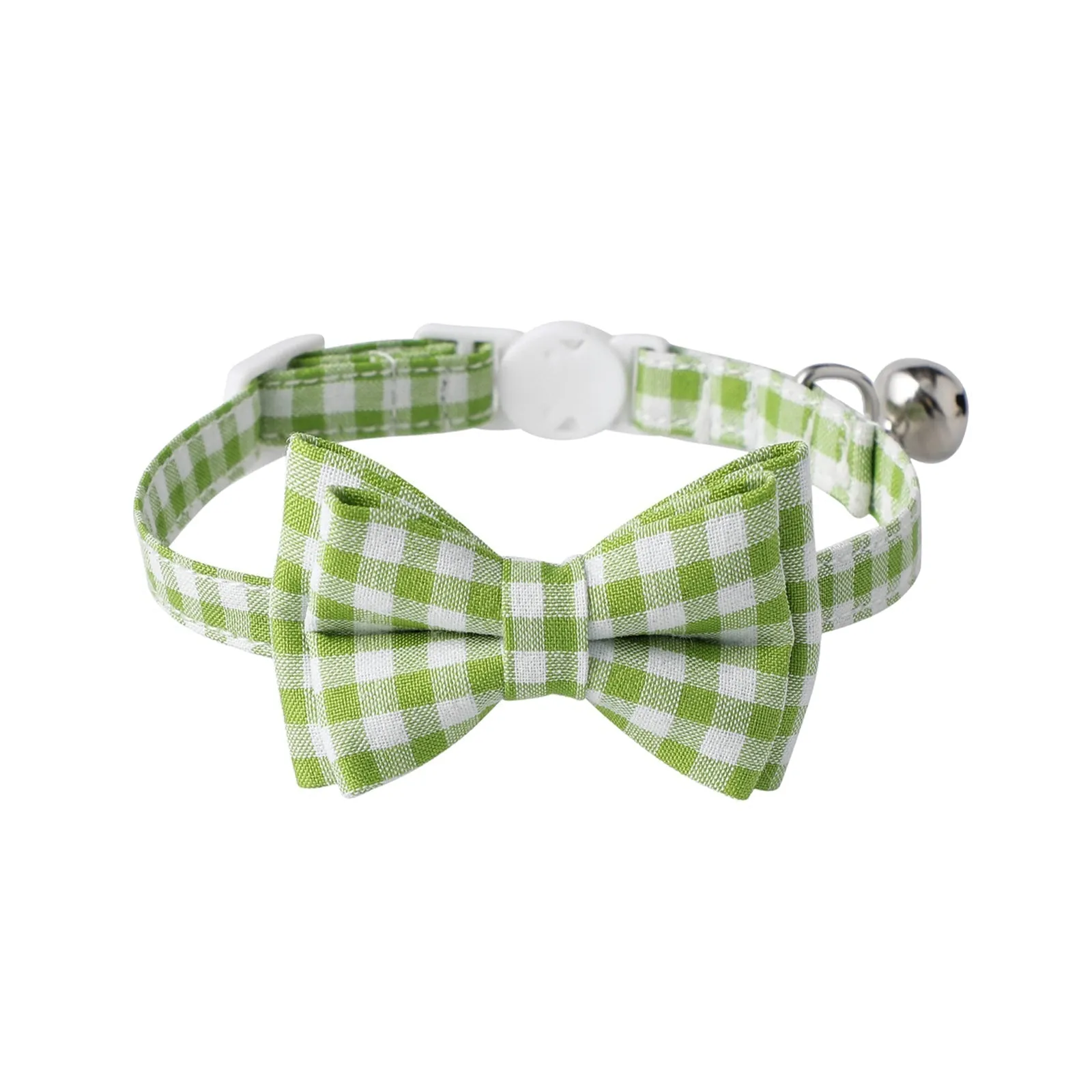 Aiitle Cute Plaid Bow Tie Purple Cat Collar
