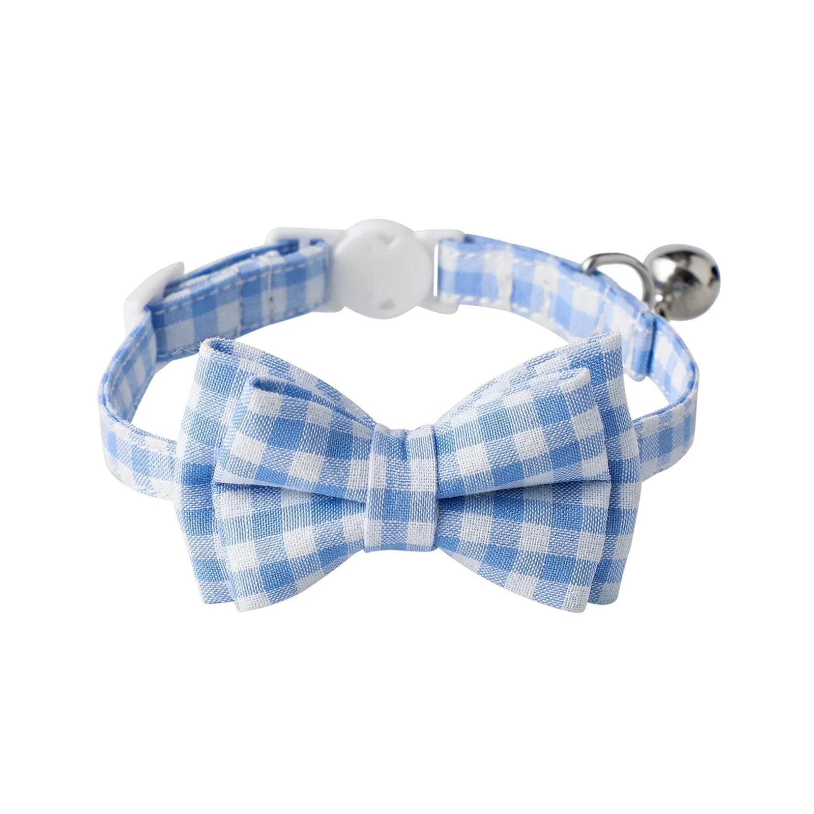 Aiitle Cute Plaid Bow Tie Purple Cat Collar