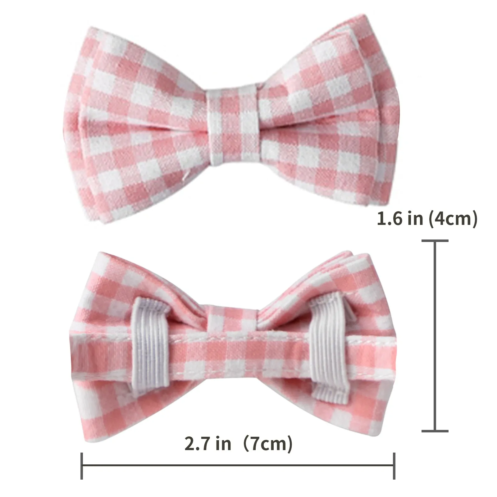 Aiitle Cute Plaid Bow Tie Purple Cat Collar