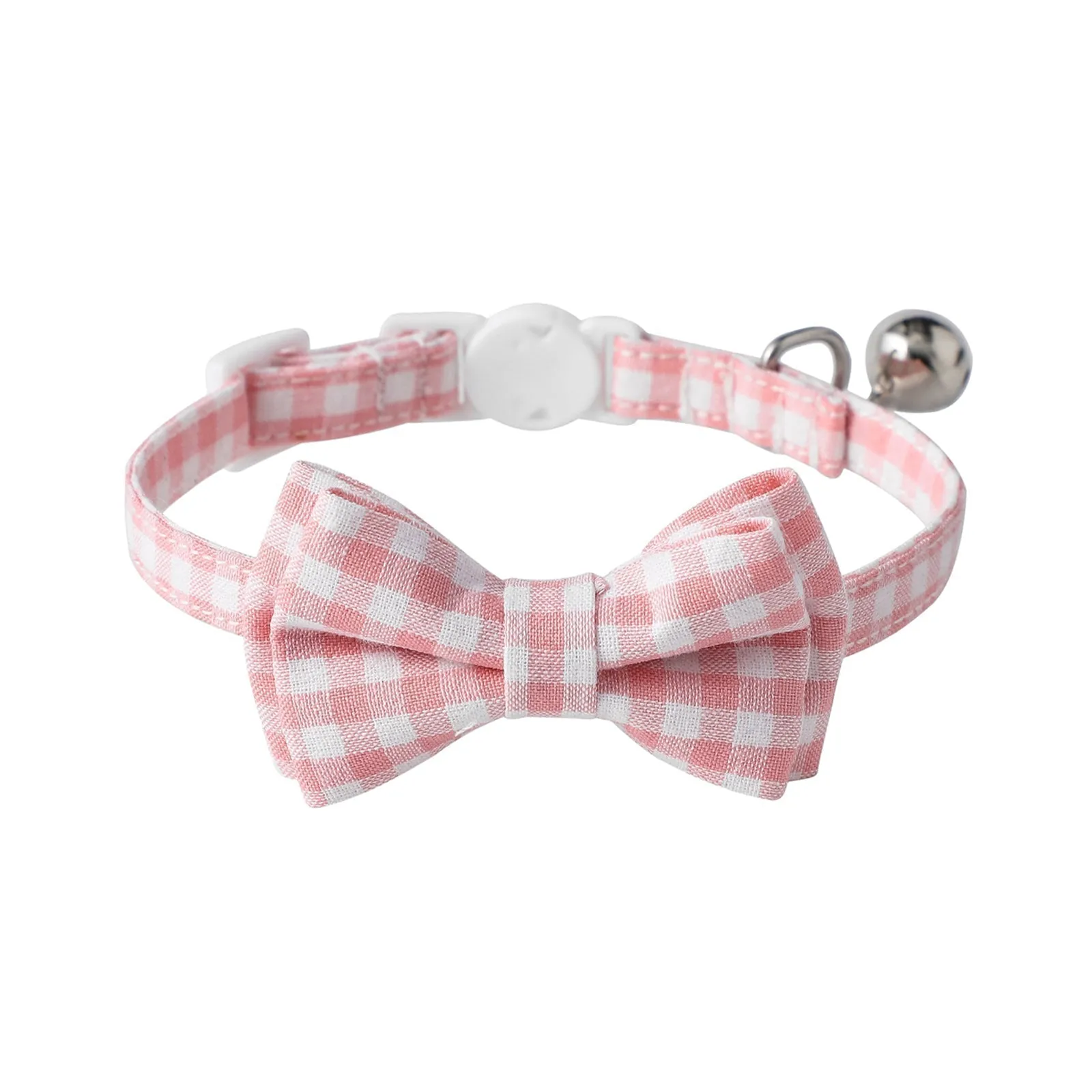 Aiitle Cute Plaid Bow Tie Purple Cat Collar