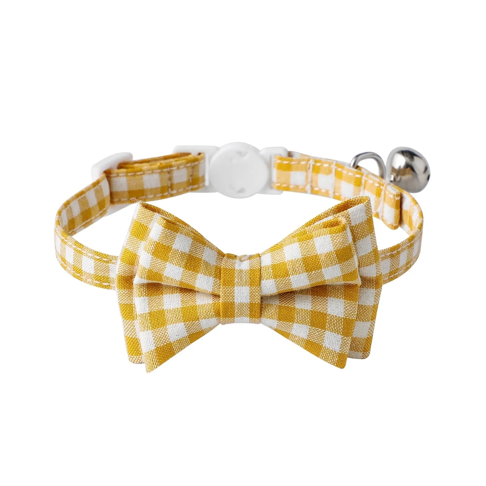 Aiitle Cute Plaid Bow Tie Purple Cat Collar
