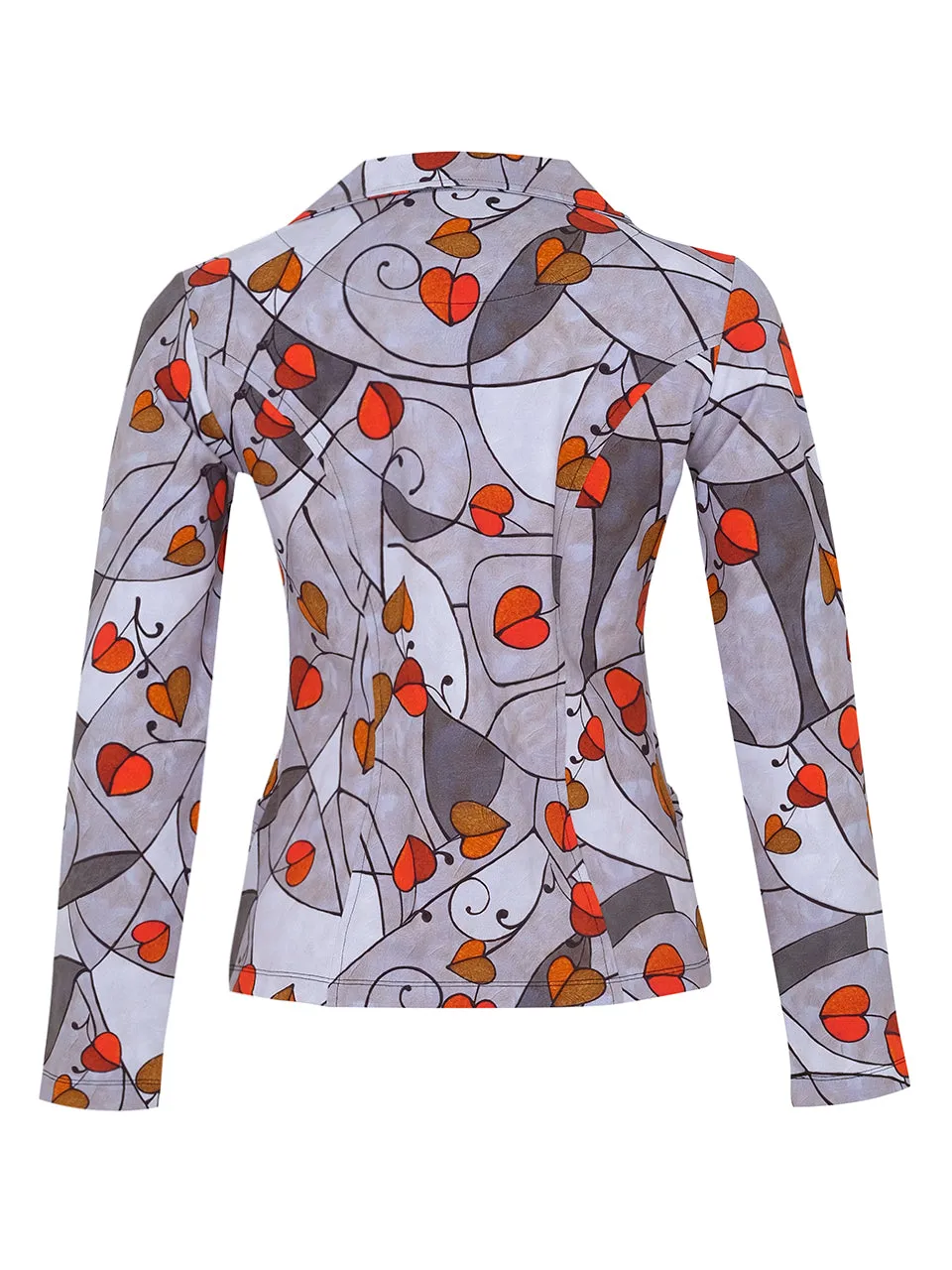 ALBERO DELLA VITA GREY ZIP BLAZER