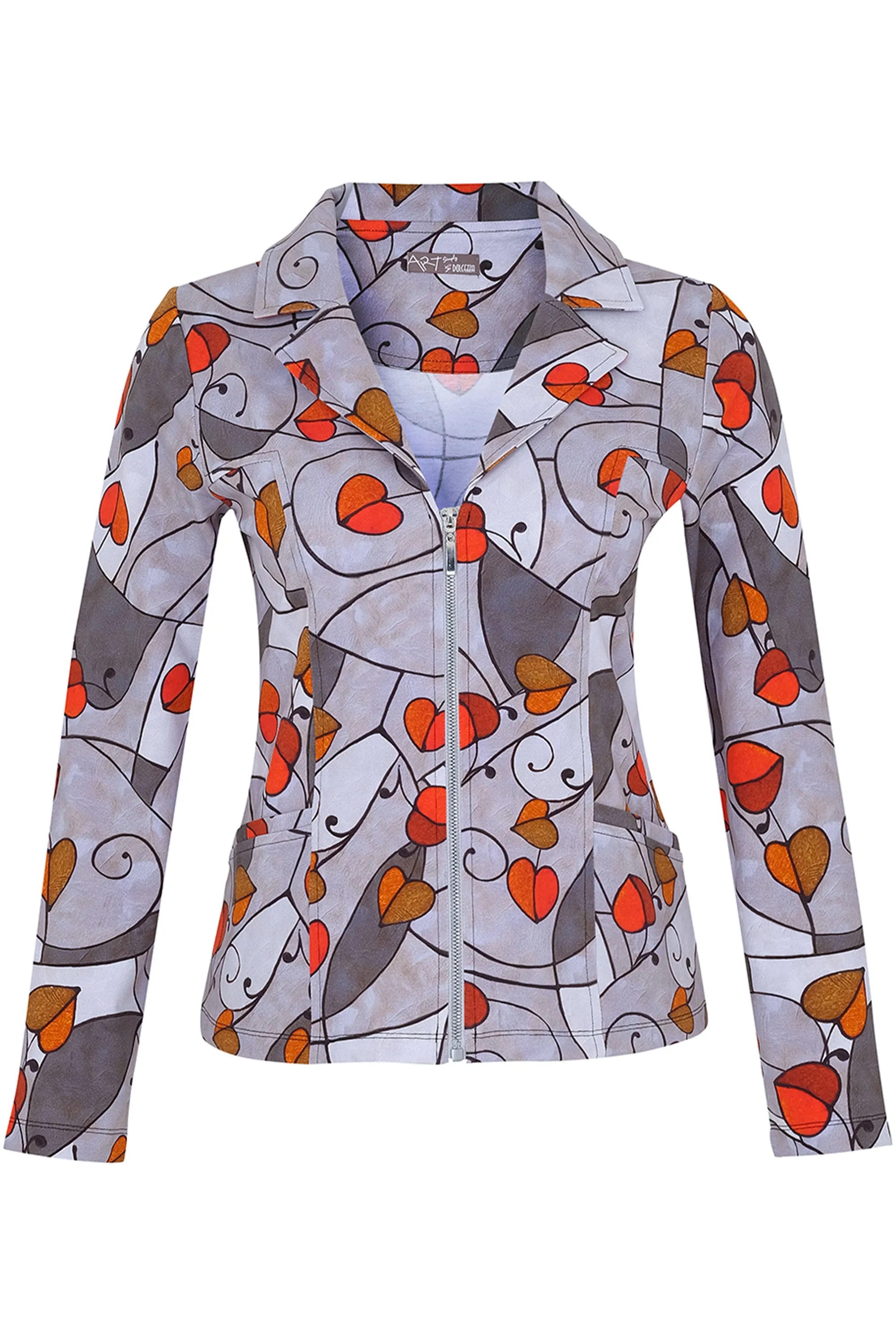 ALBERO DELLA VITA GREY ZIP BLAZER