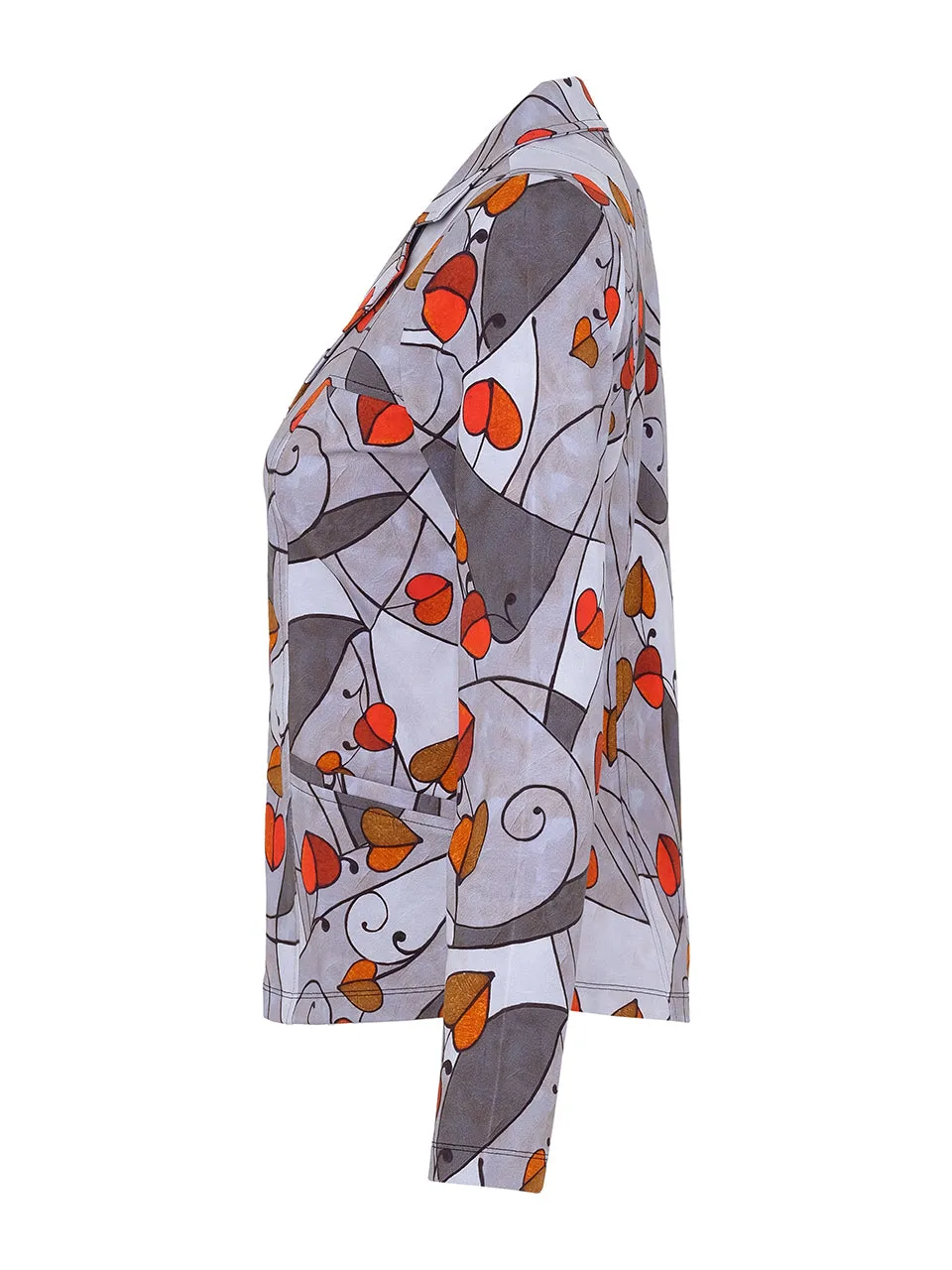 ALBERO DELLA VITA GREY ZIP BLAZER