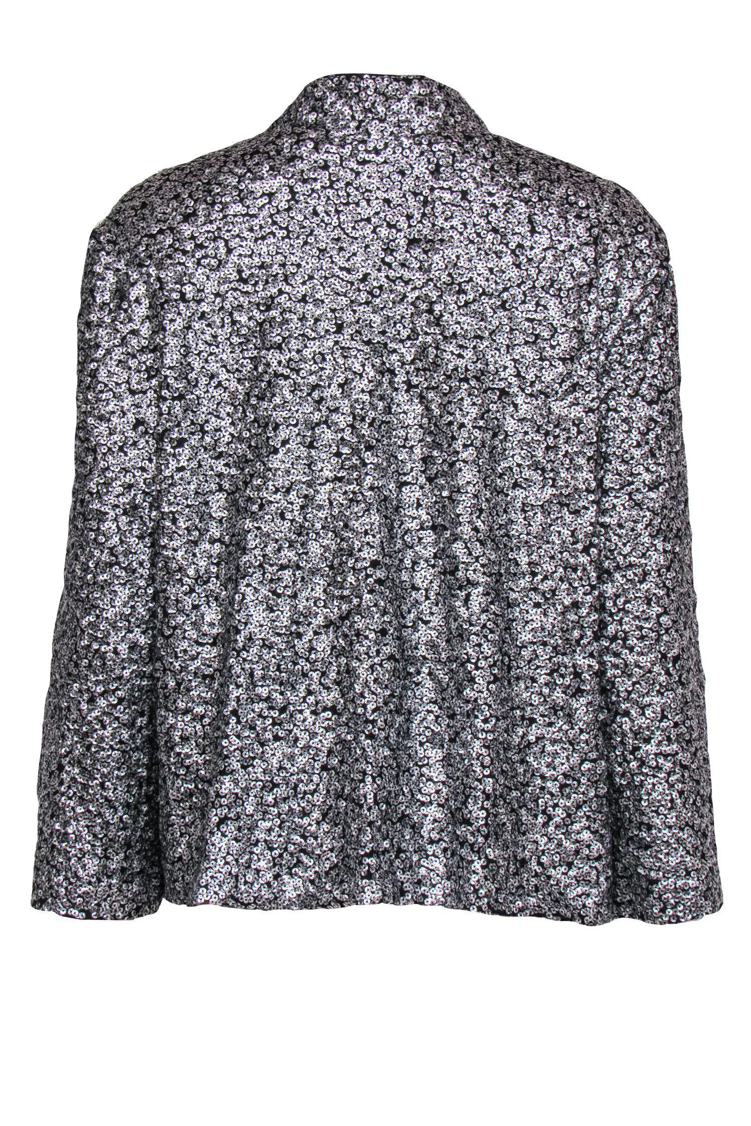 Alberto Makali - Silver Sequined Cropped Blazer Sz XL