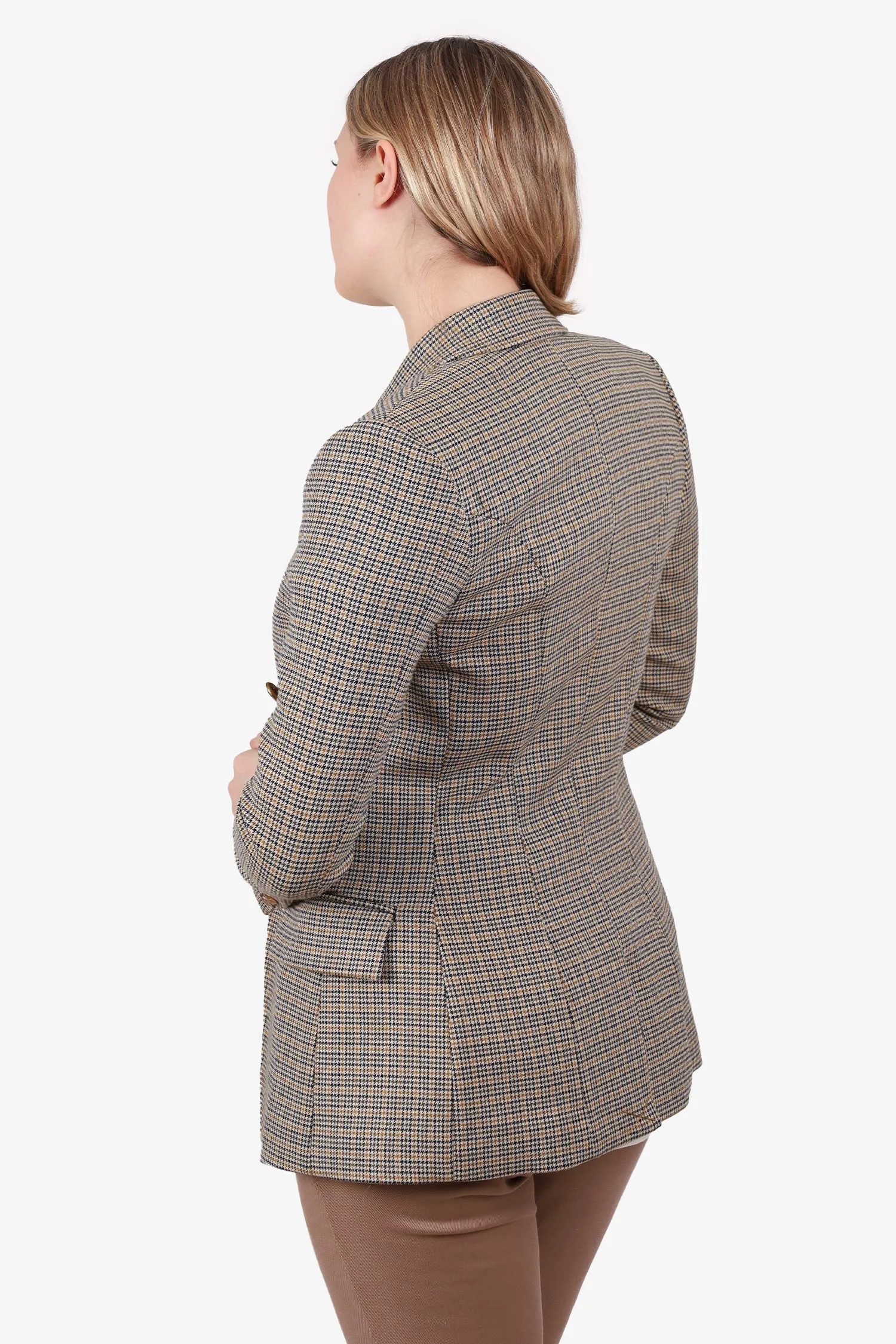 A.L.C. Black/Beige Houndstooth Blazer Size 4