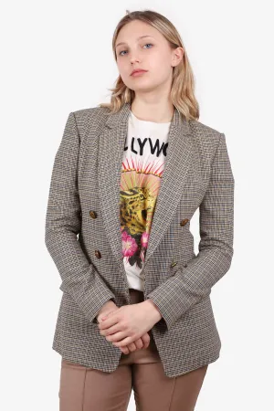 A.L.C. Black/Beige Houndstooth Blazer Size 4