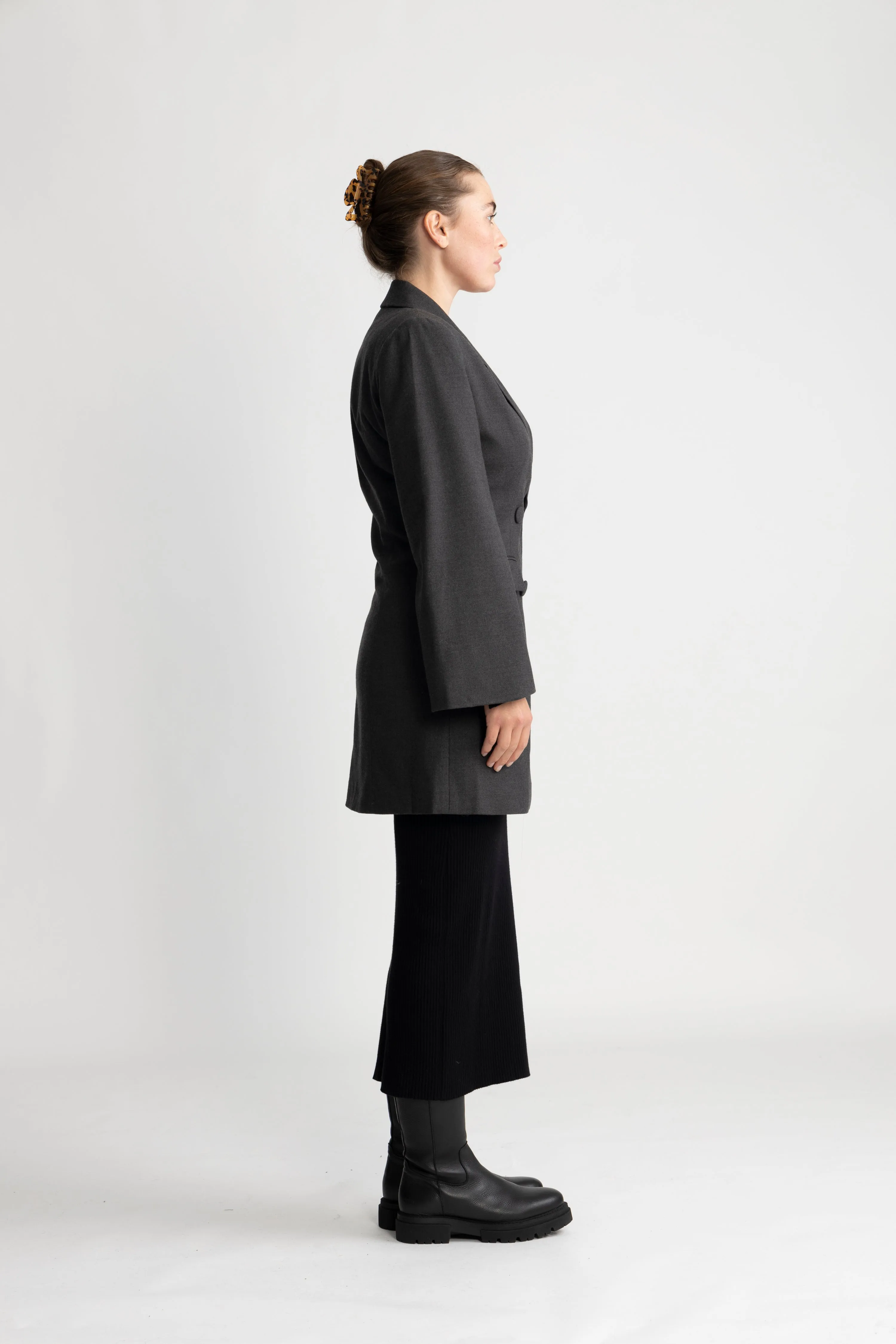 Andrea Blazer Dress - Deep Grey