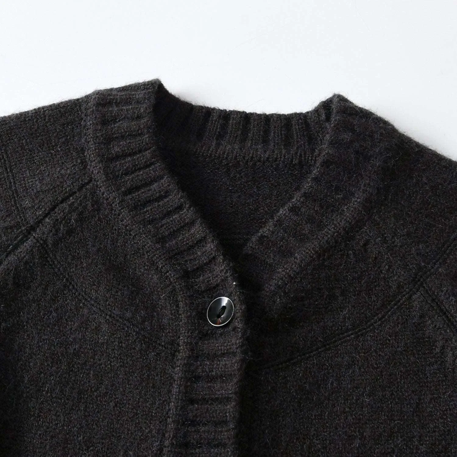 Angora Knit Button Front Baby Jumpsuit || Charcoal