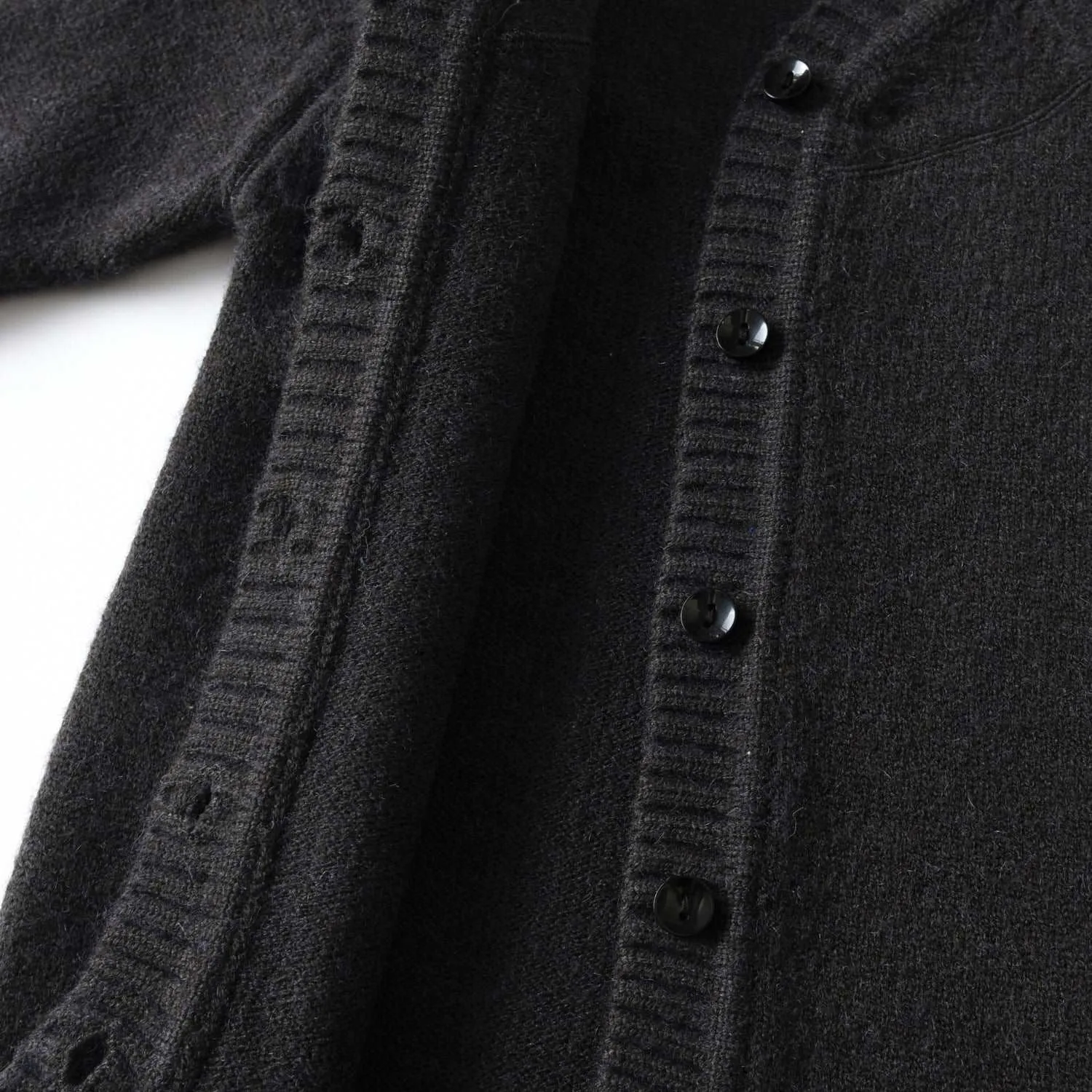 Angora Knit Button Front Baby Jumpsuit || Charcoal