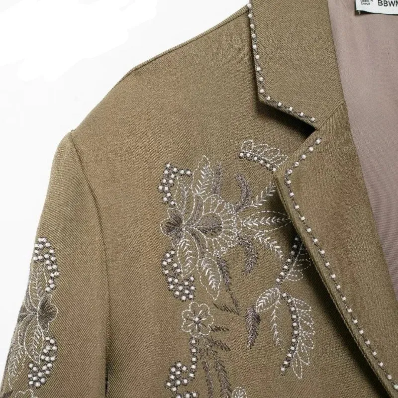 Aranza Floral Embroidery Blazer