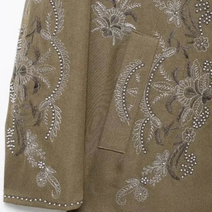 Aranza Floral Embroidery Blazer