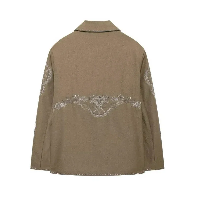 Aranza Floral Embroidery Blazer