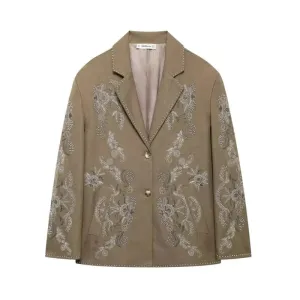 Aranza Floral Embroidery Blazer