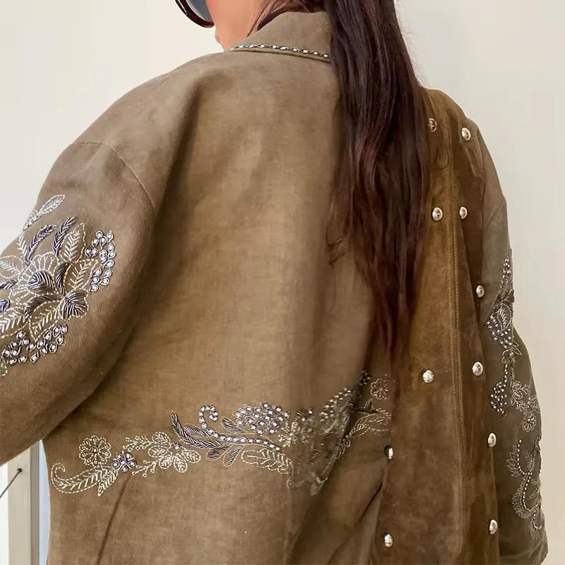 Aranza Floral Embroidery Blazer