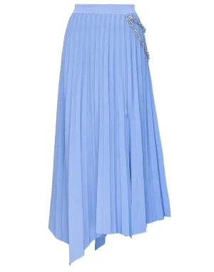 Arianna Compact Rib Chain Pleated Skirt