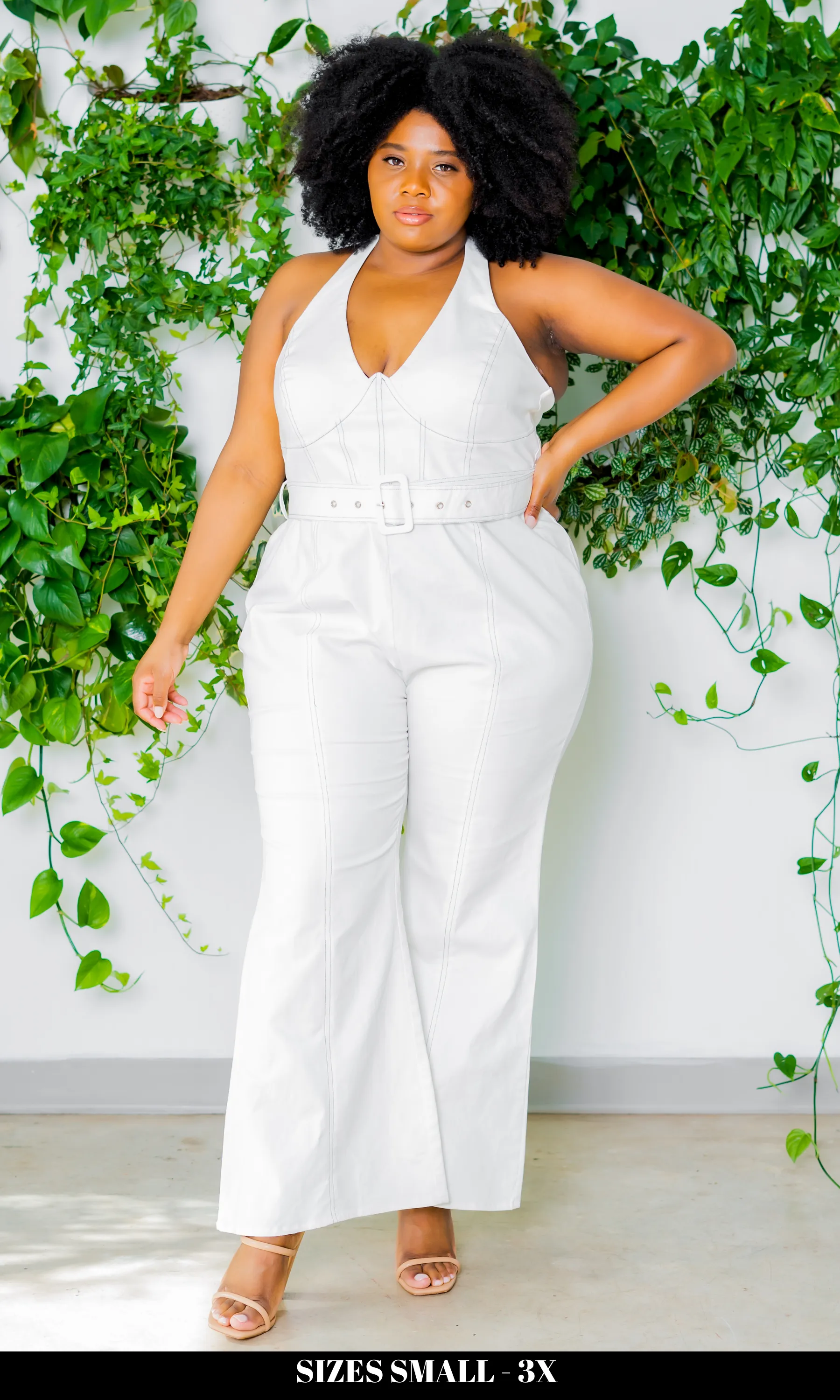 Around Town Jumpsuit  l Off White FINAL SALE