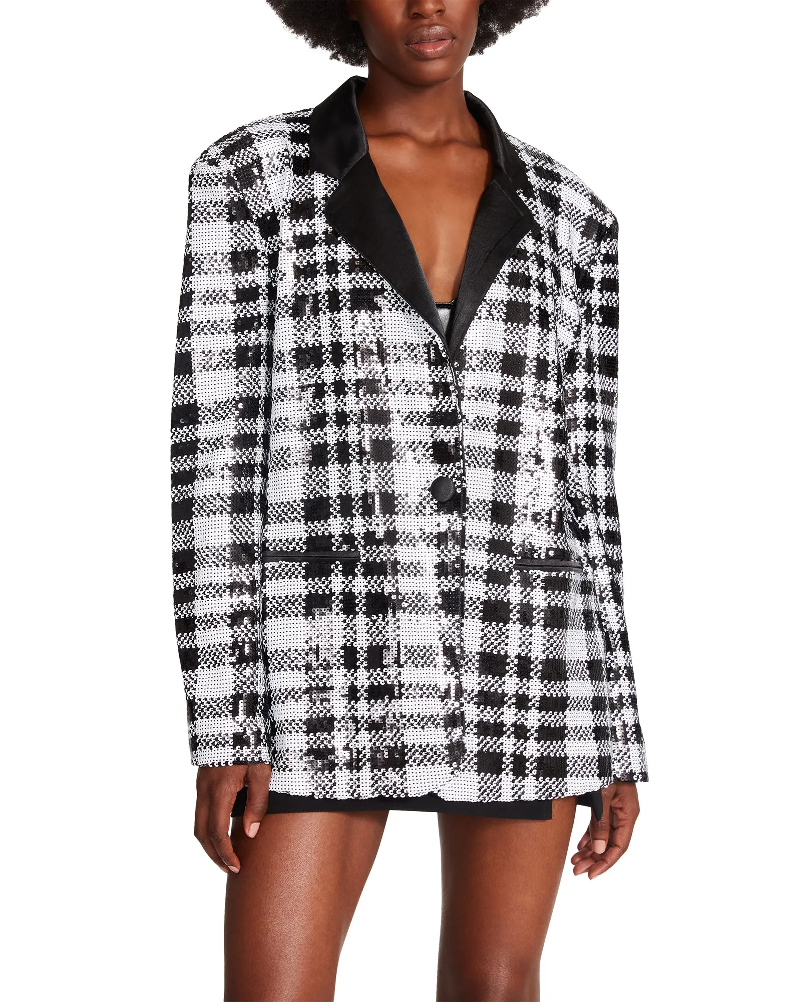 AUDREY BLAZER BLACK MULTI