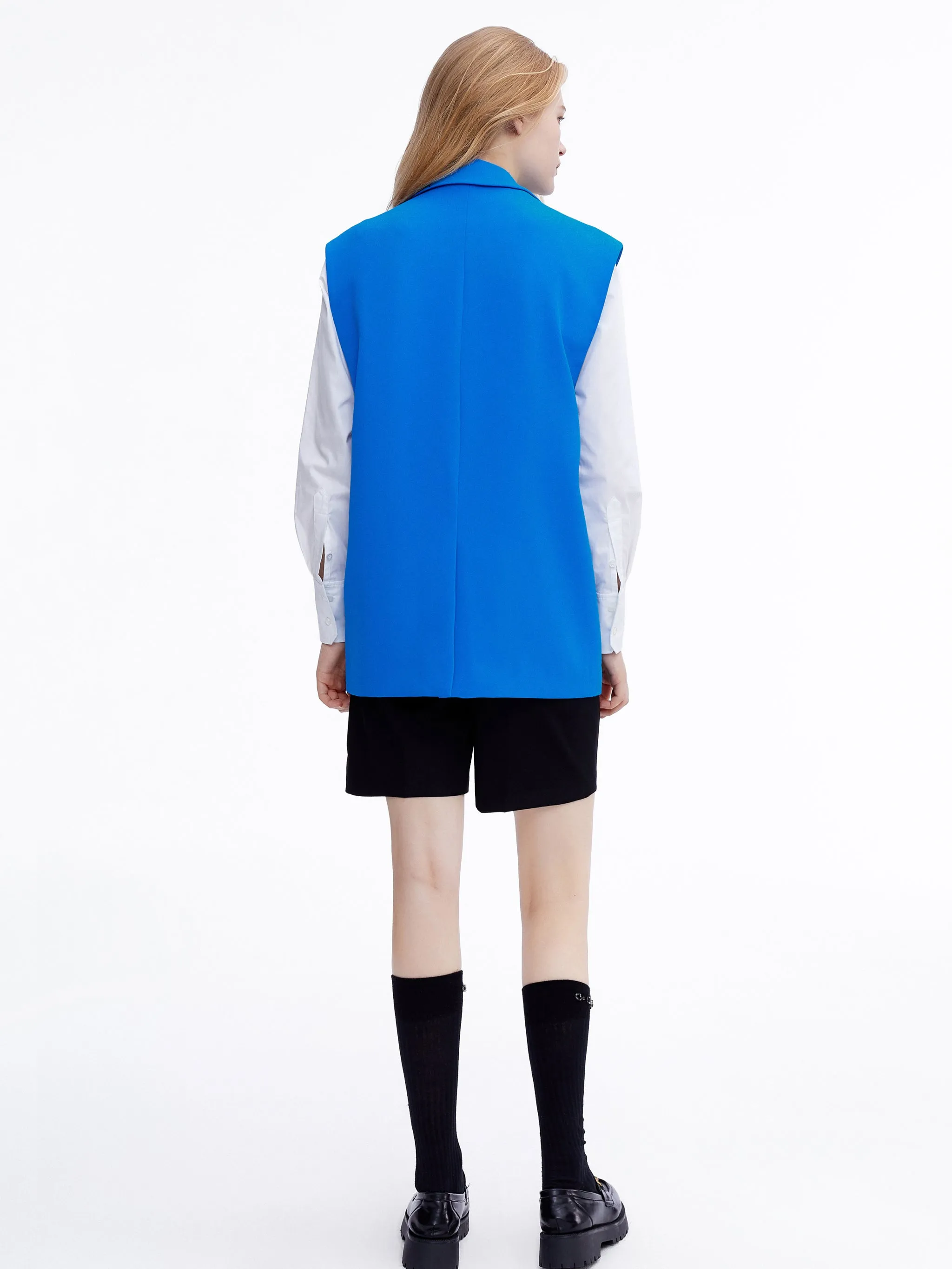 'Azure Love' Double-Breasted Vest
