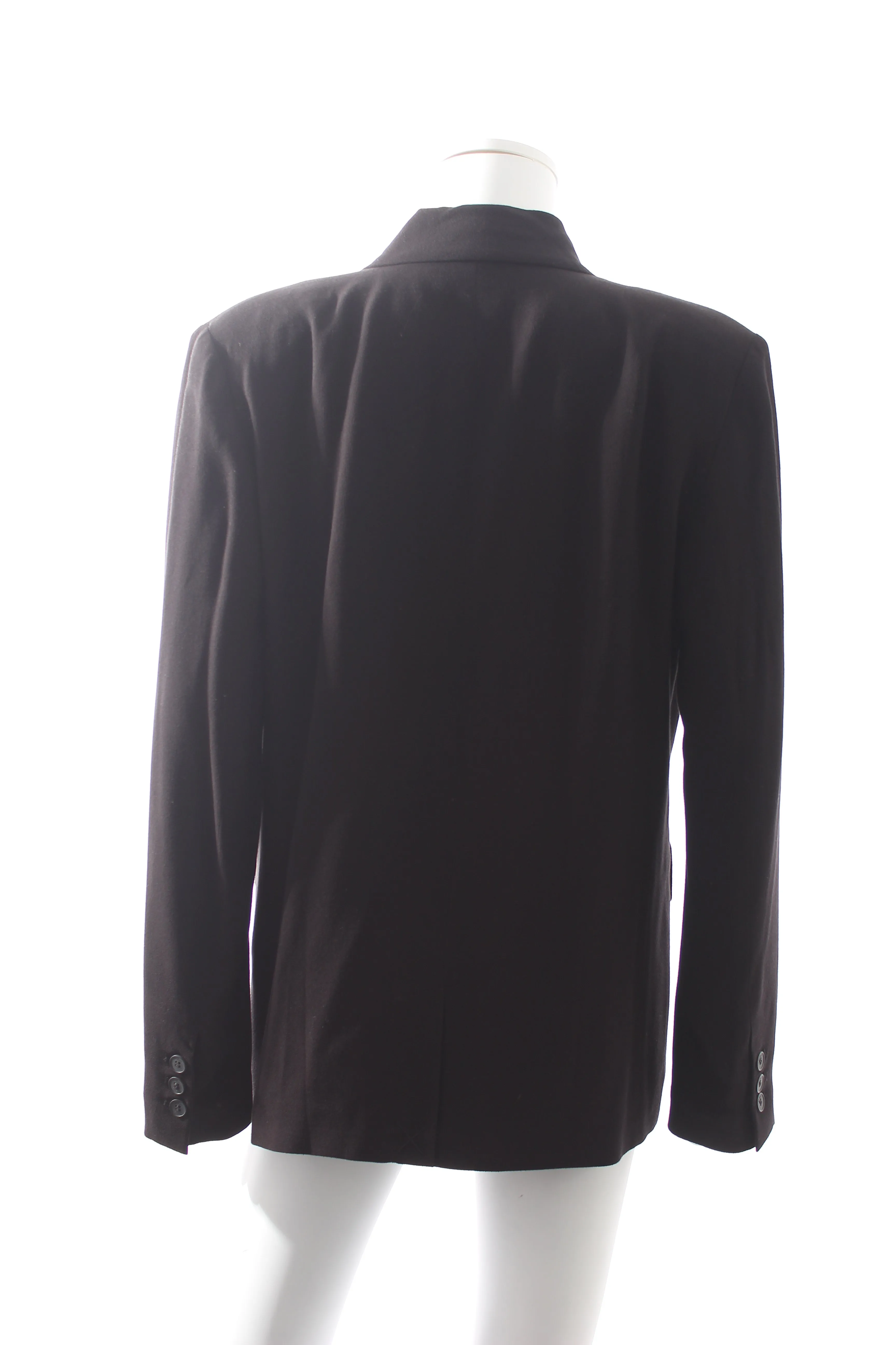 Ba&sh 'Nidia' Double-Breasted Satin-Trimmed Crepe Blazer