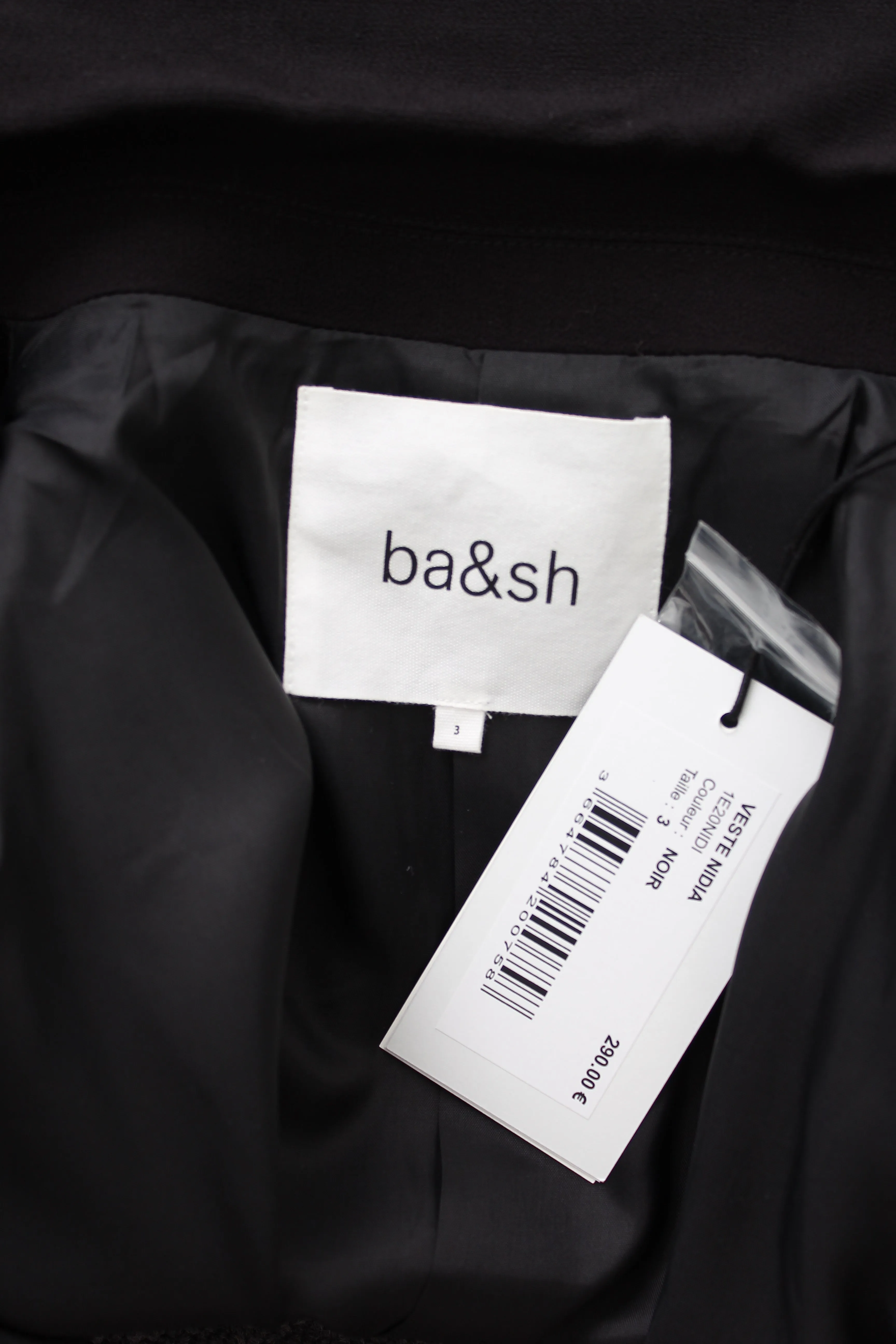 Ba&sh 'Nidia' Double-Breasted Satin-Trimmed Crepe Blazer