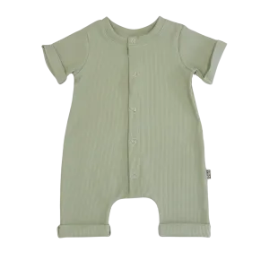 Baby Zomer Jumpsuit Rib Dusty Groen