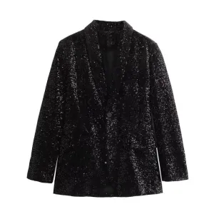 Basic Black Sequin Blazer