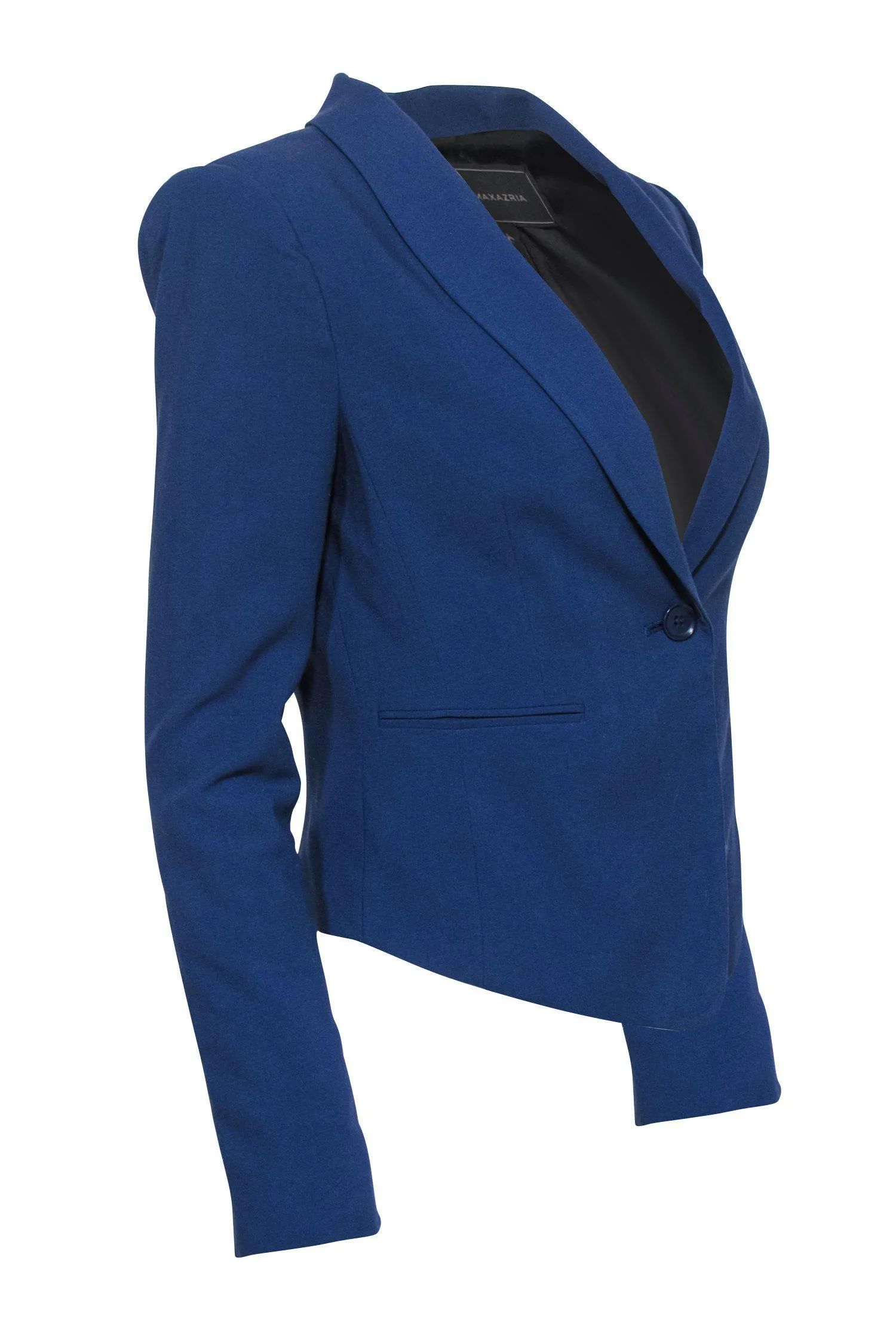 BCBG Max Azria - Blue Shawl Lapel Fitted Blazer Sz S