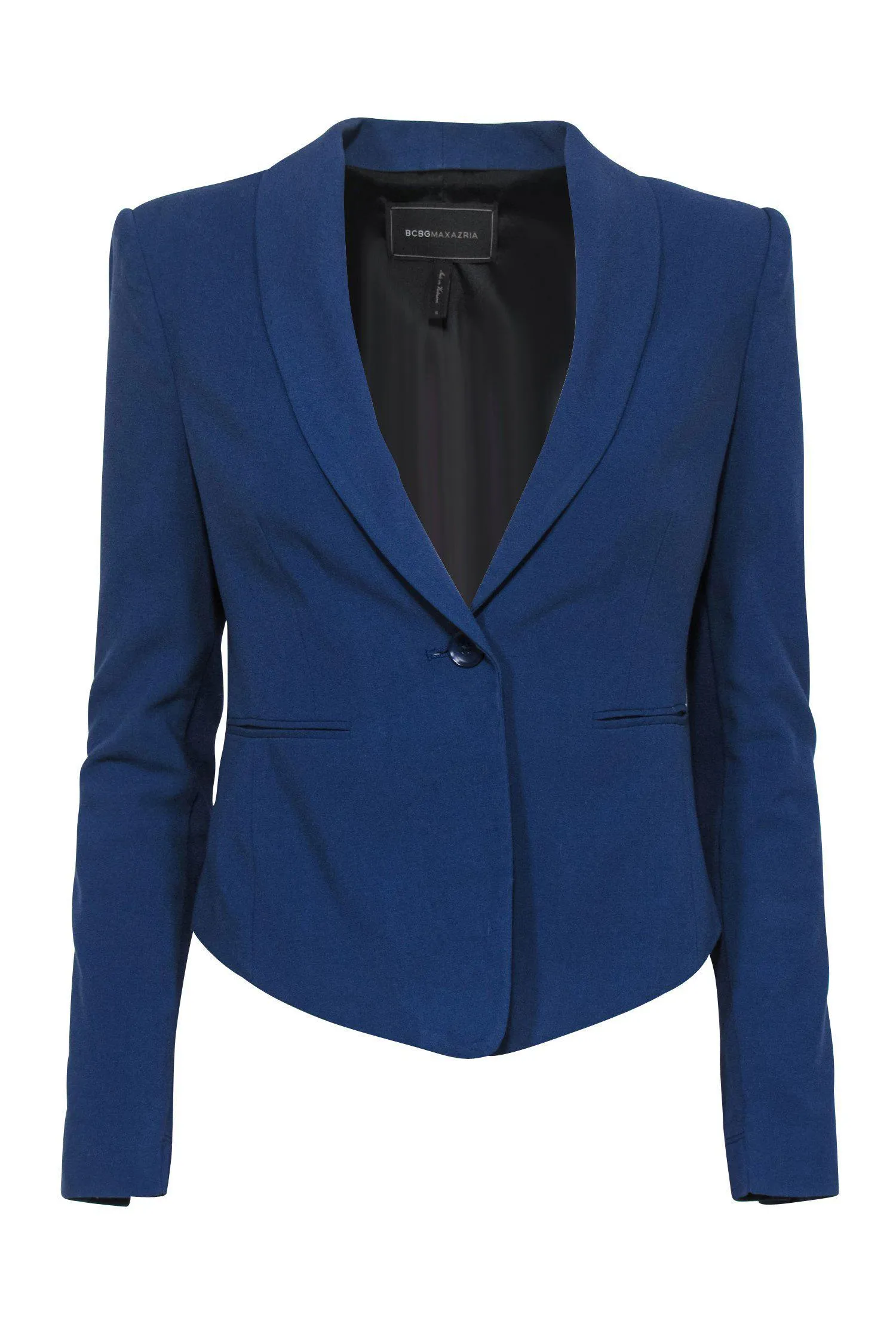 BCBG Max Azria - Blue Shawl Lapel Fitted Blazer Sz S