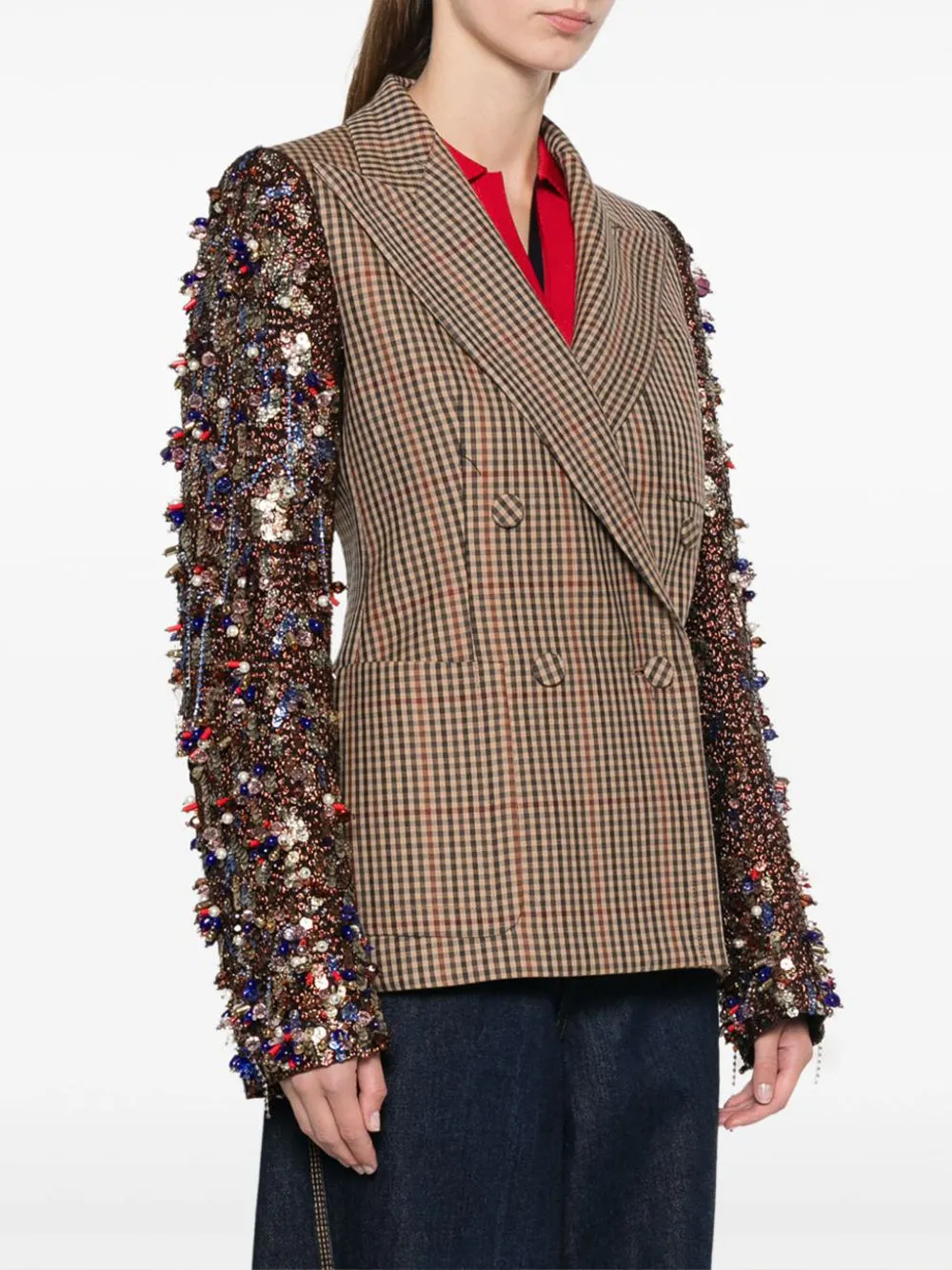 Beaume Embellished-Sleeve Blazer