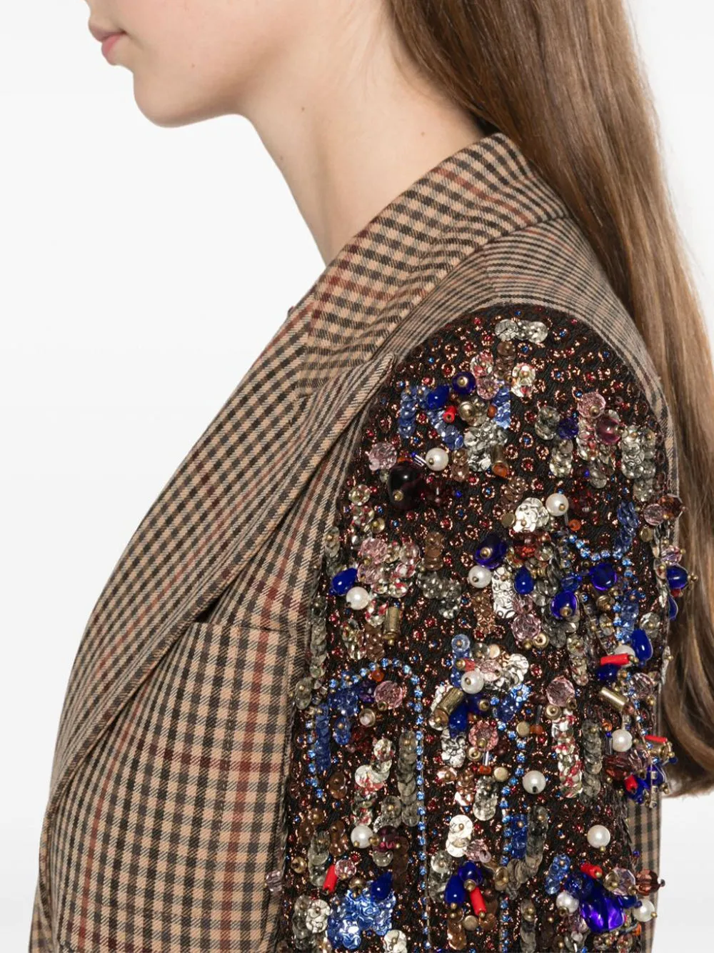 Beaume Embellished-Sleeve Blazer