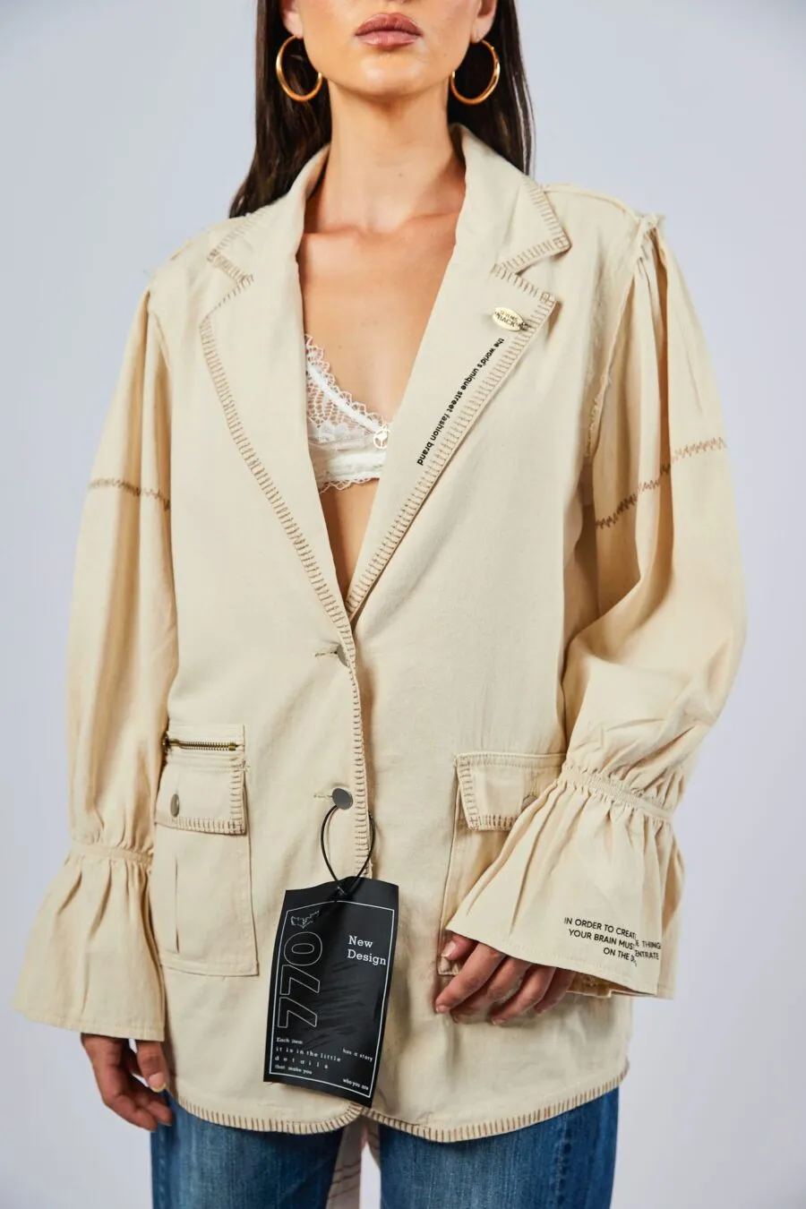 Beige blazer | STICHES BLAZER