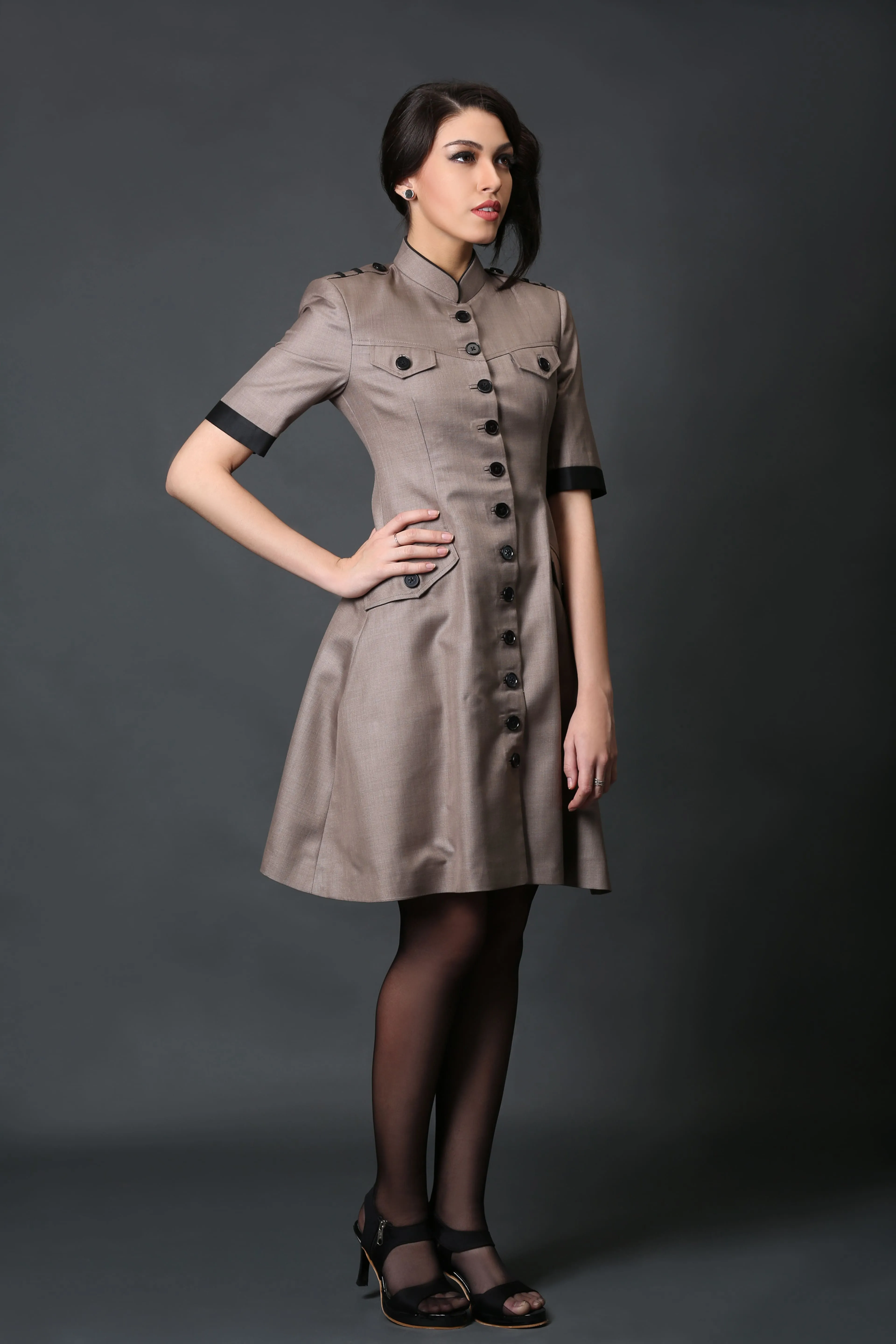 Beige Dress Coat
