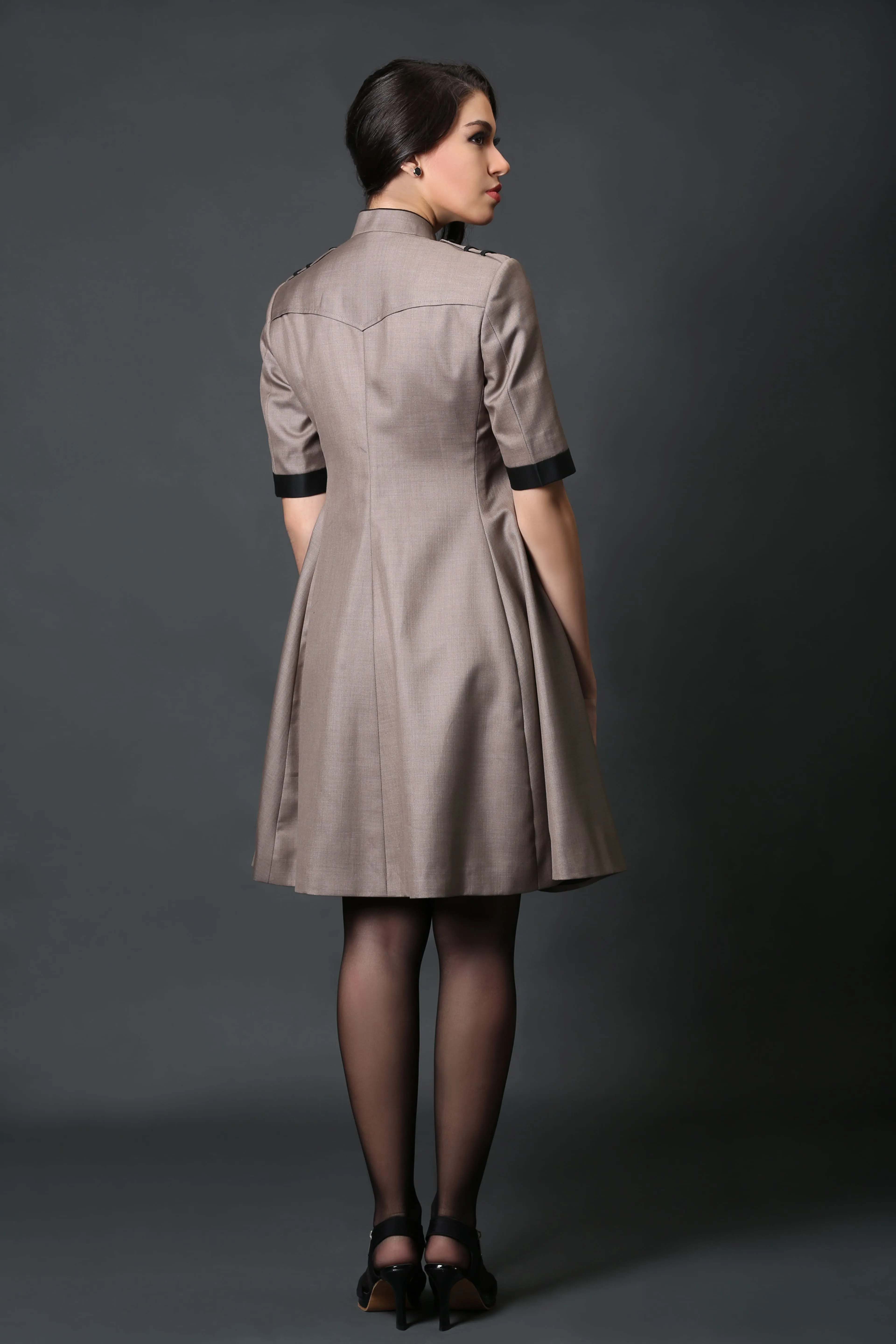 Beige Dress Coat
