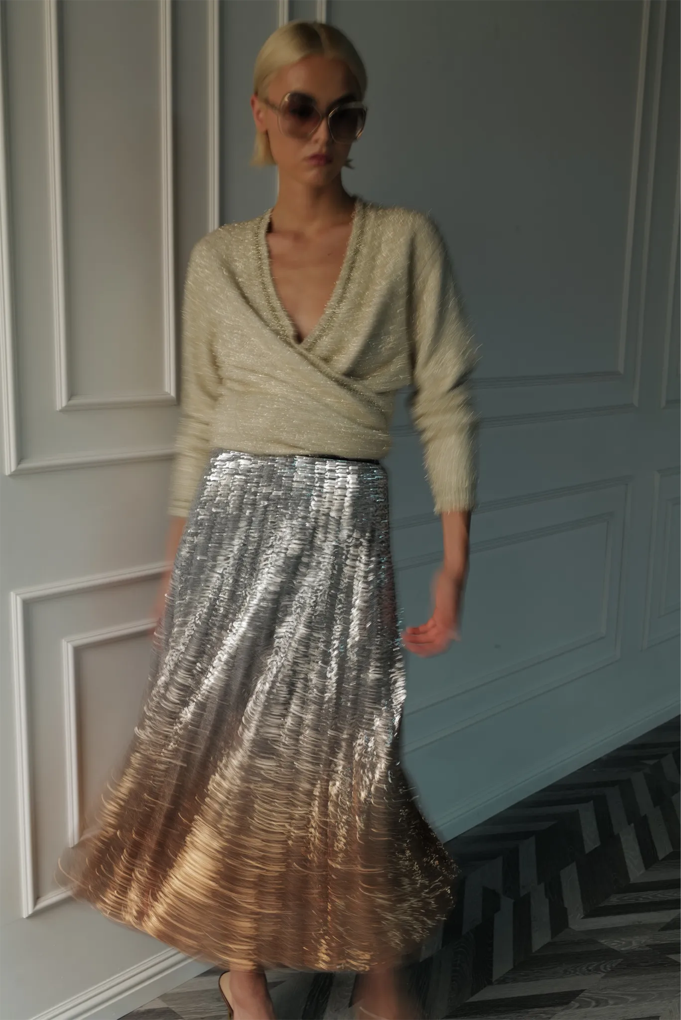 Belinda Ombre Pleat Skirt